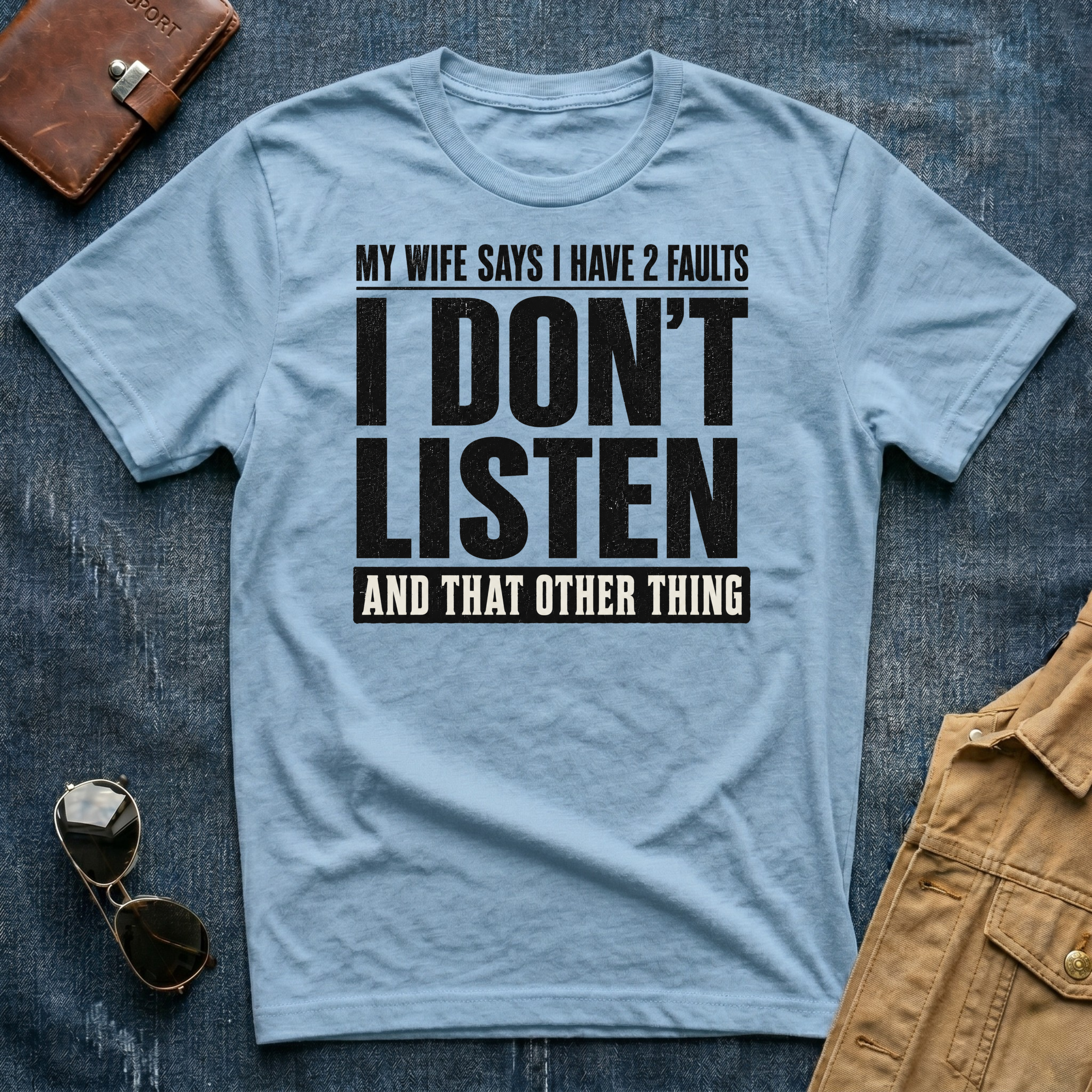 My Wife Says I Have 2 Faults T Shirt