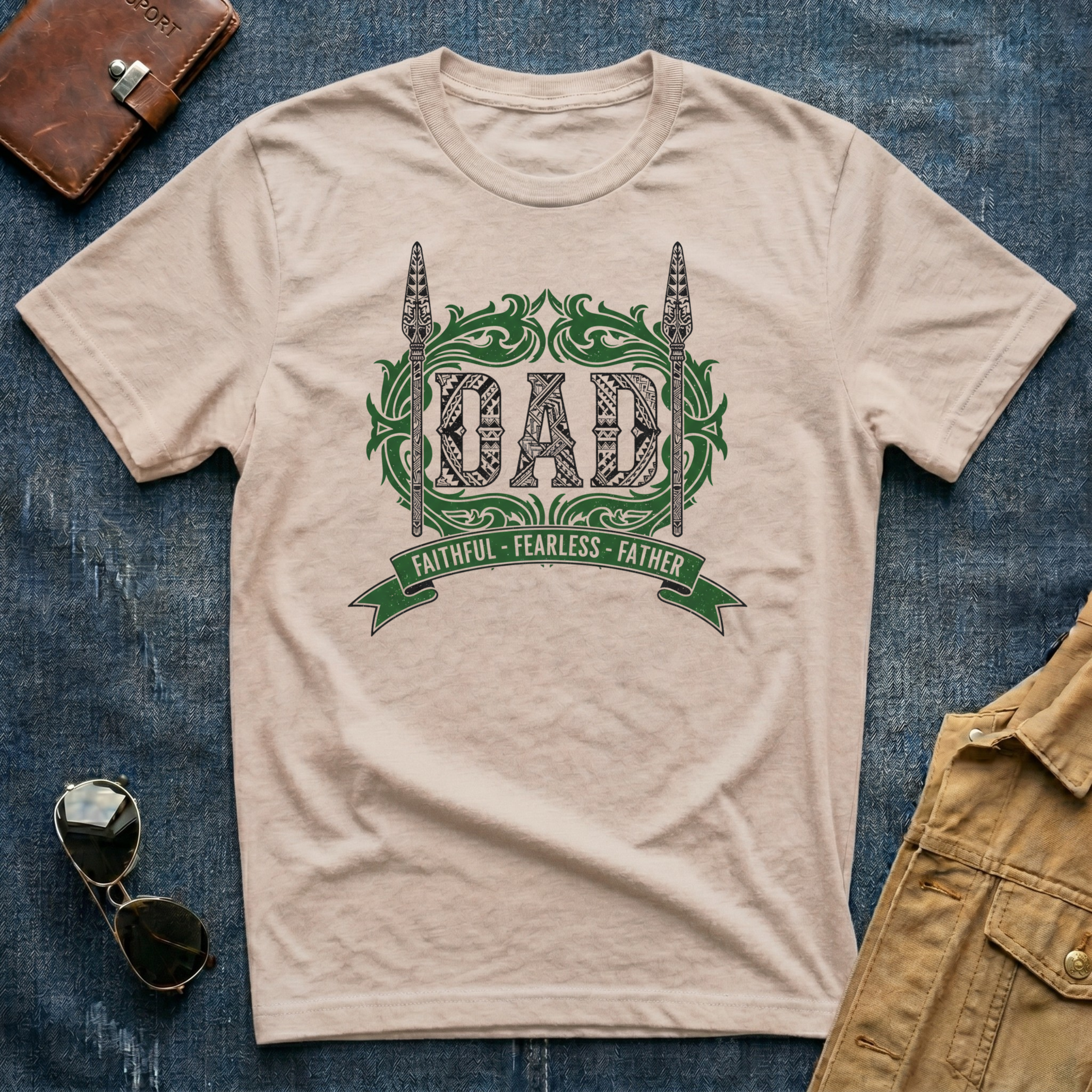Dad  Faithful Fearless Father T Shirt