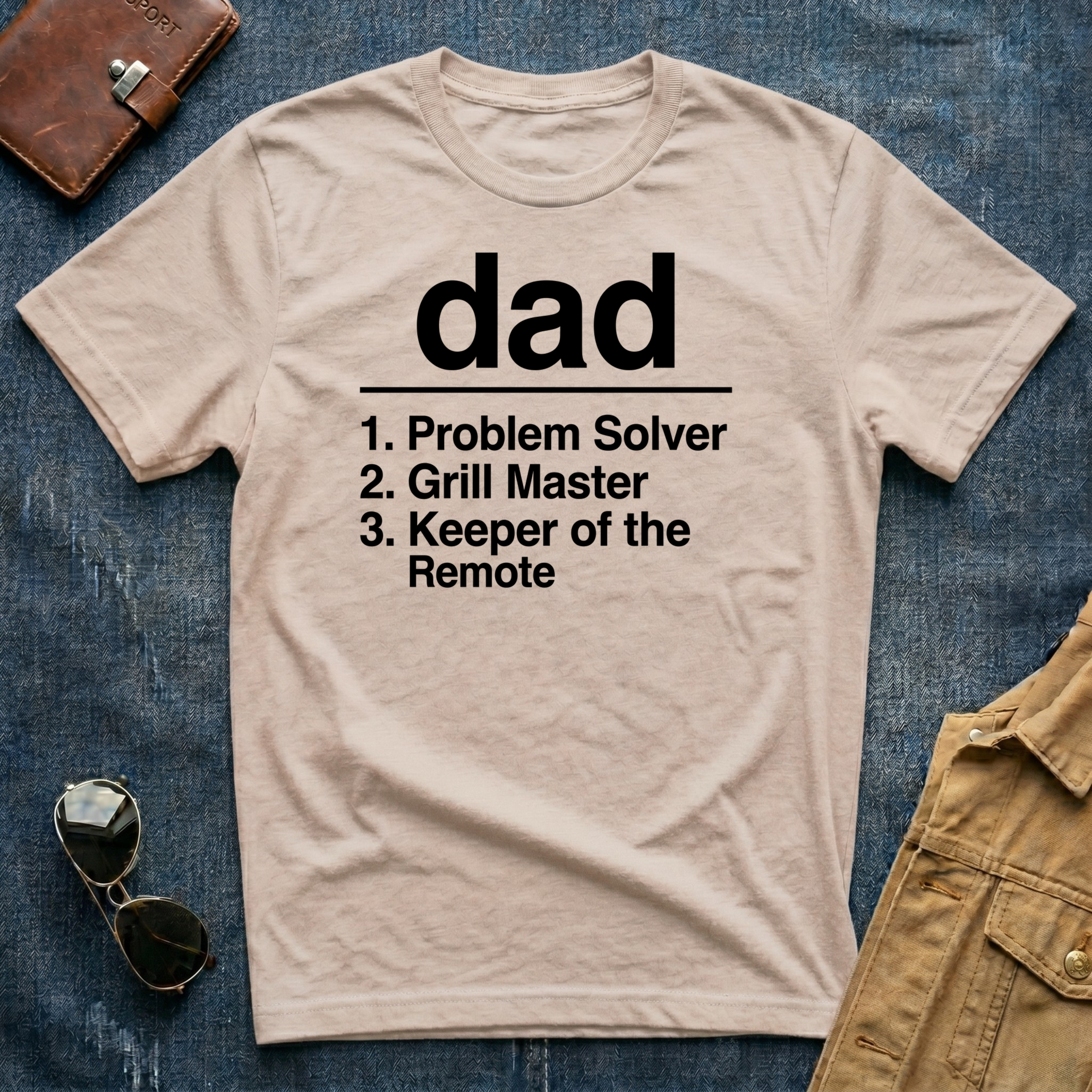 Dad Problem Solver Grill Master Keeper of the Remote T Shirt