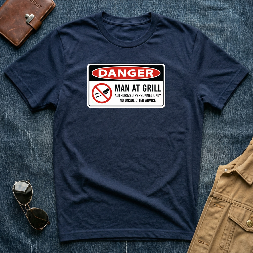 Danger Man at Grill T-Shirt