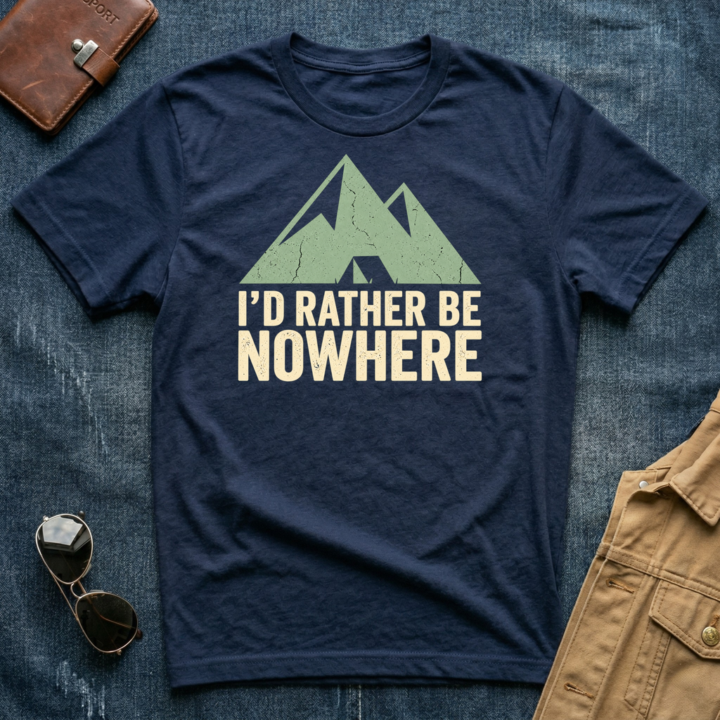 I'd Rather Be Nowhere Mountain T-Shirt