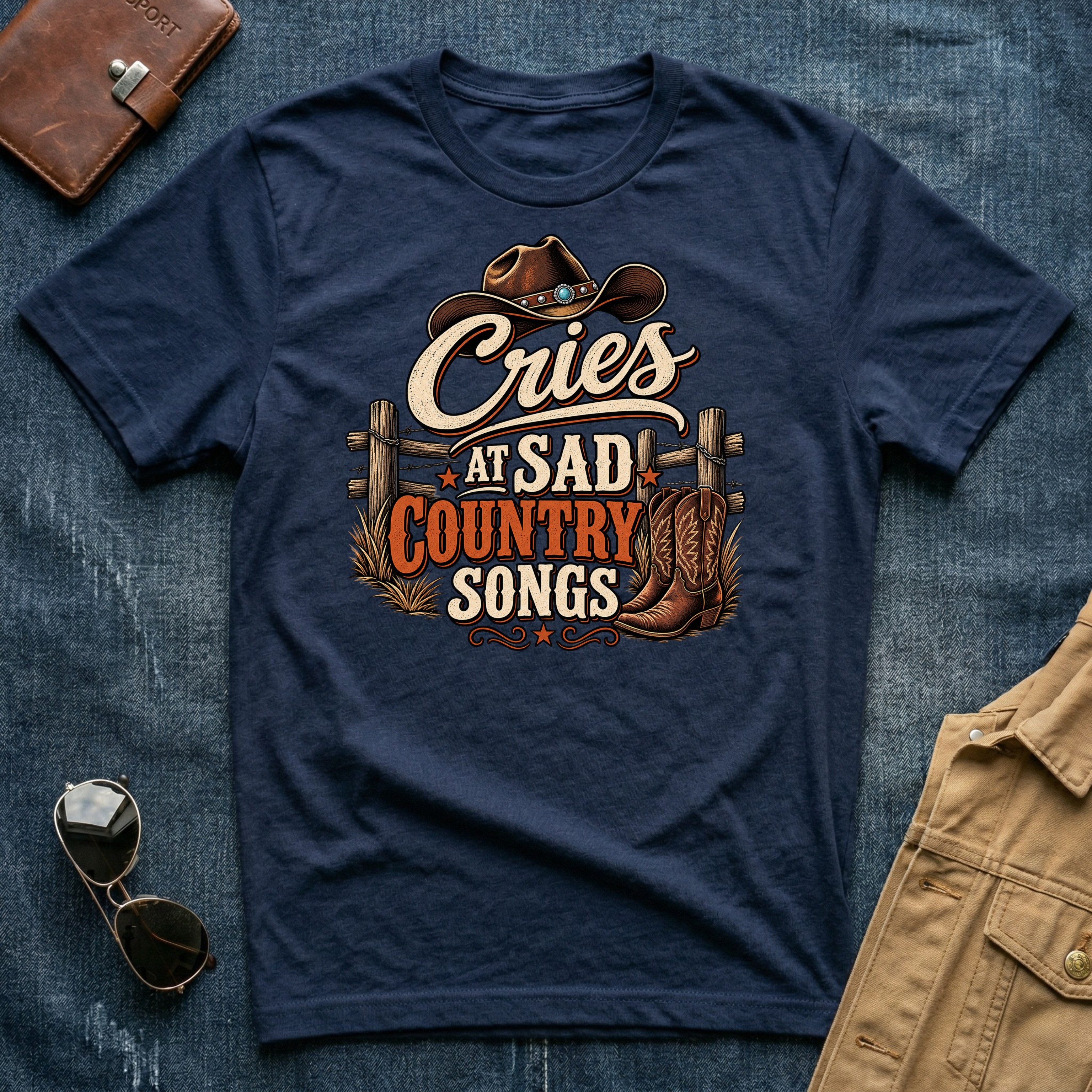 Cries at Sad Country Songs T Shirt