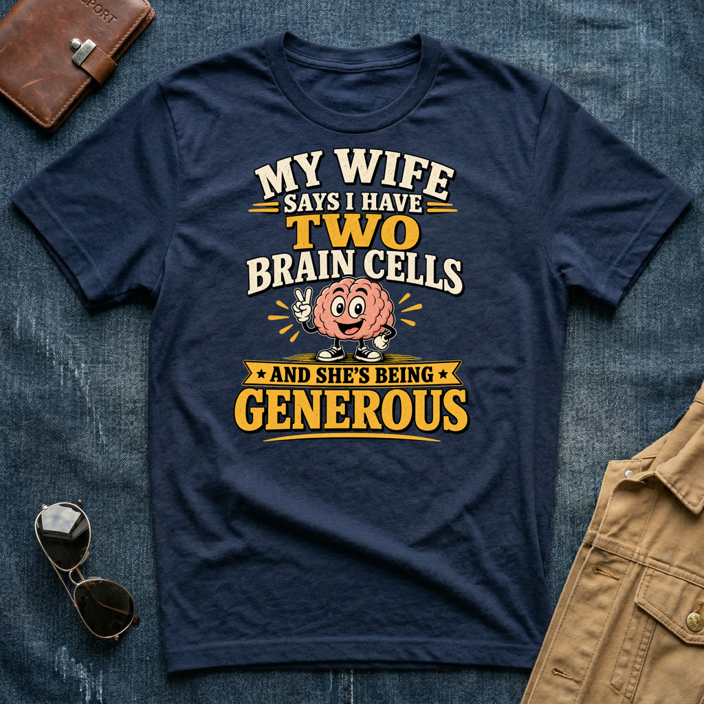My Wife Says I Have Two Brain Cells T‑Shirt