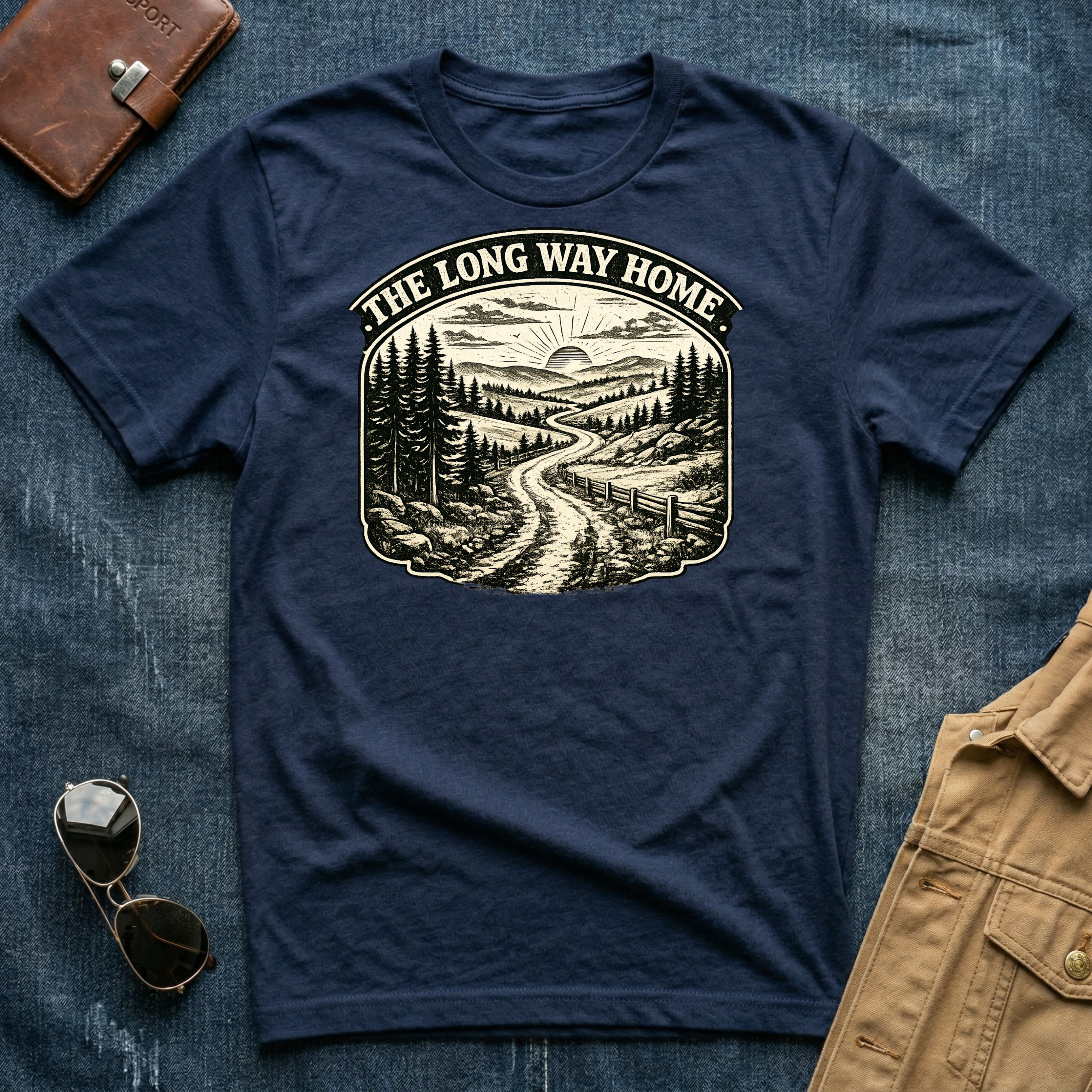 The Long Way Home Trees T Shirt