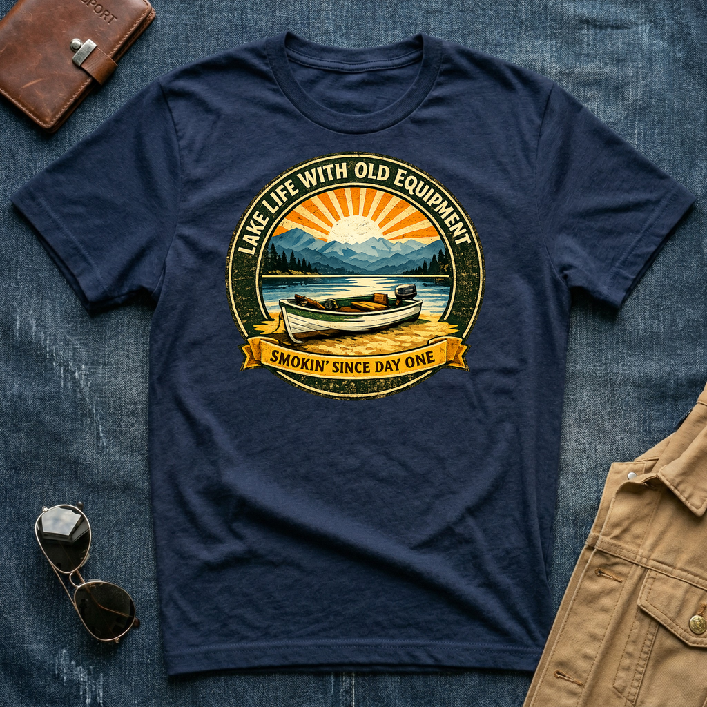 Lake Life With Old Equipment T-Shirt