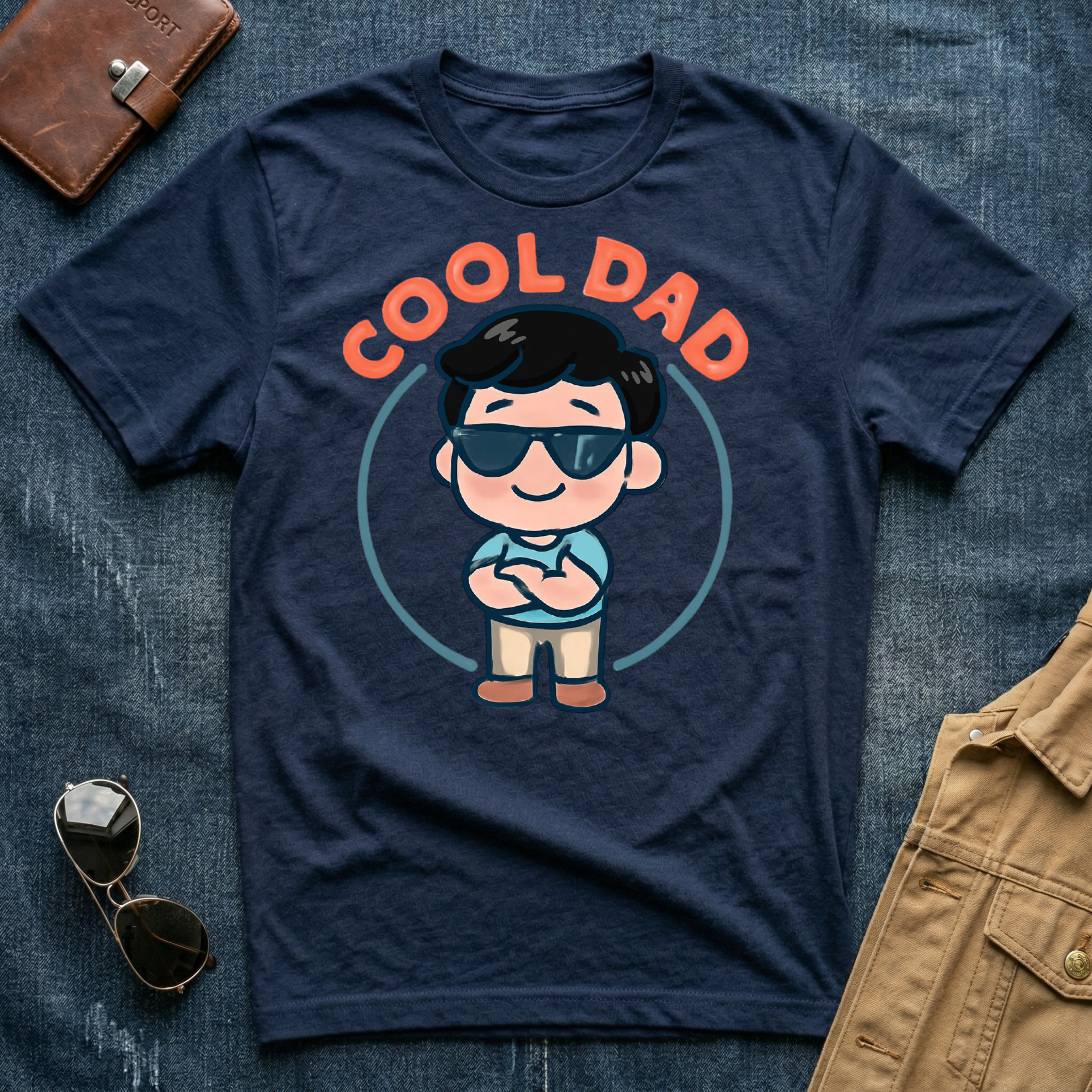 Anime Cool Dad Black T-Shirt