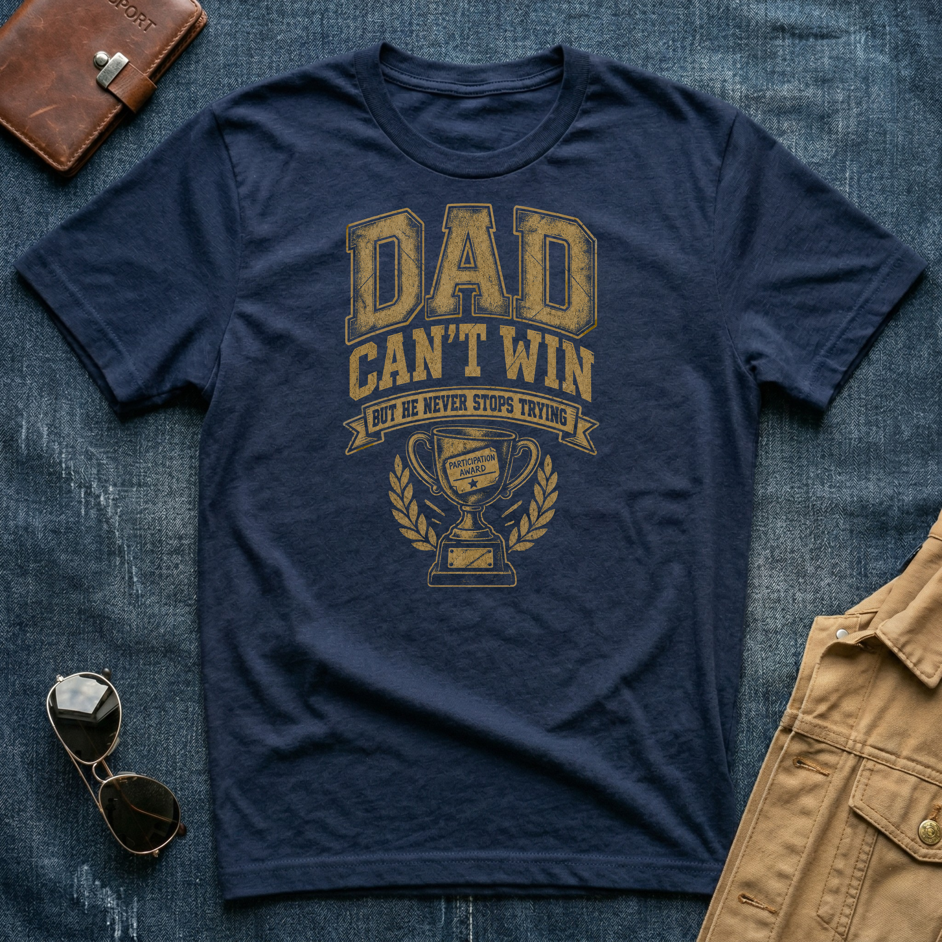 Dad Can't Win But He Never Stops Trying T-Shirt