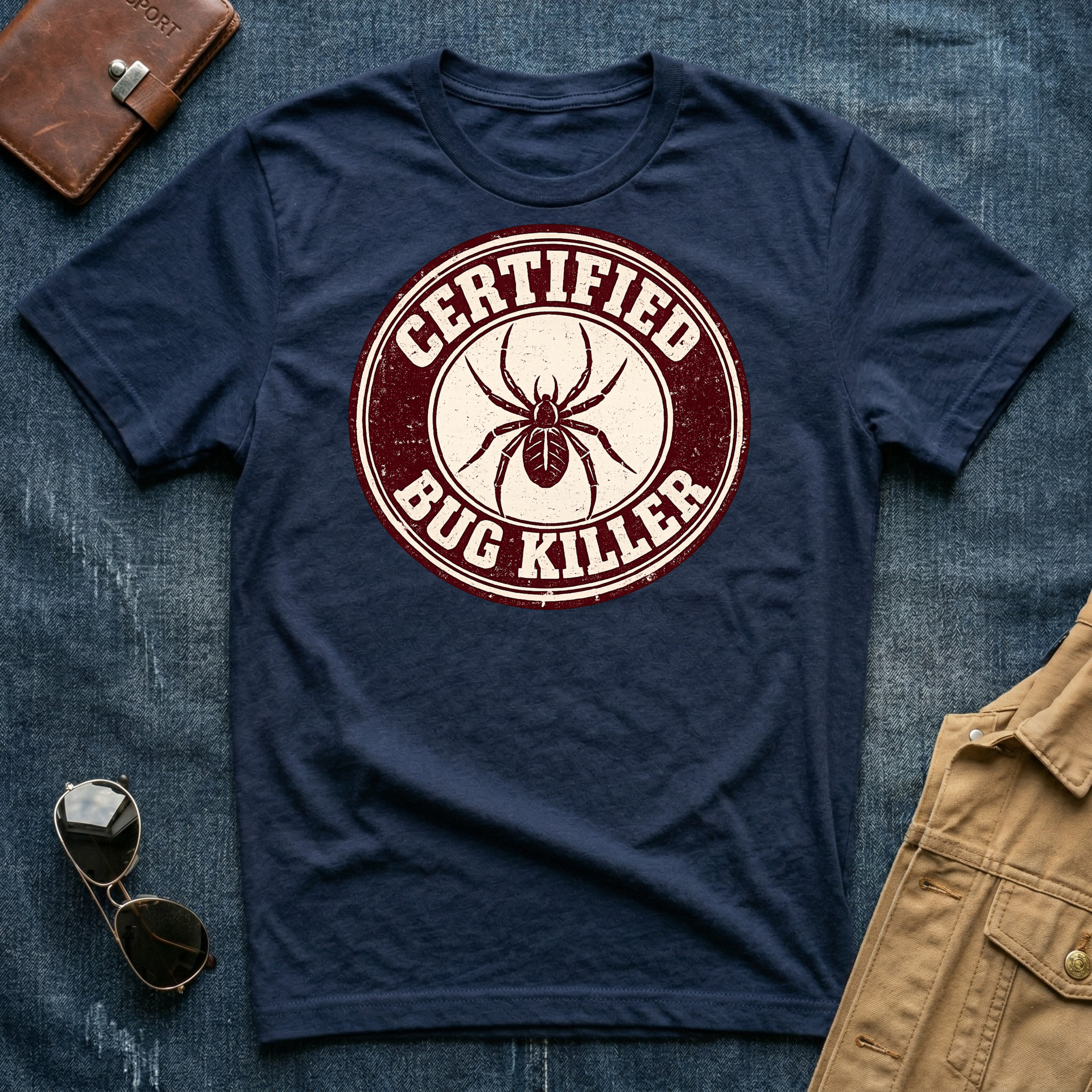 Certified Bug Killer Spider T‑Shirt