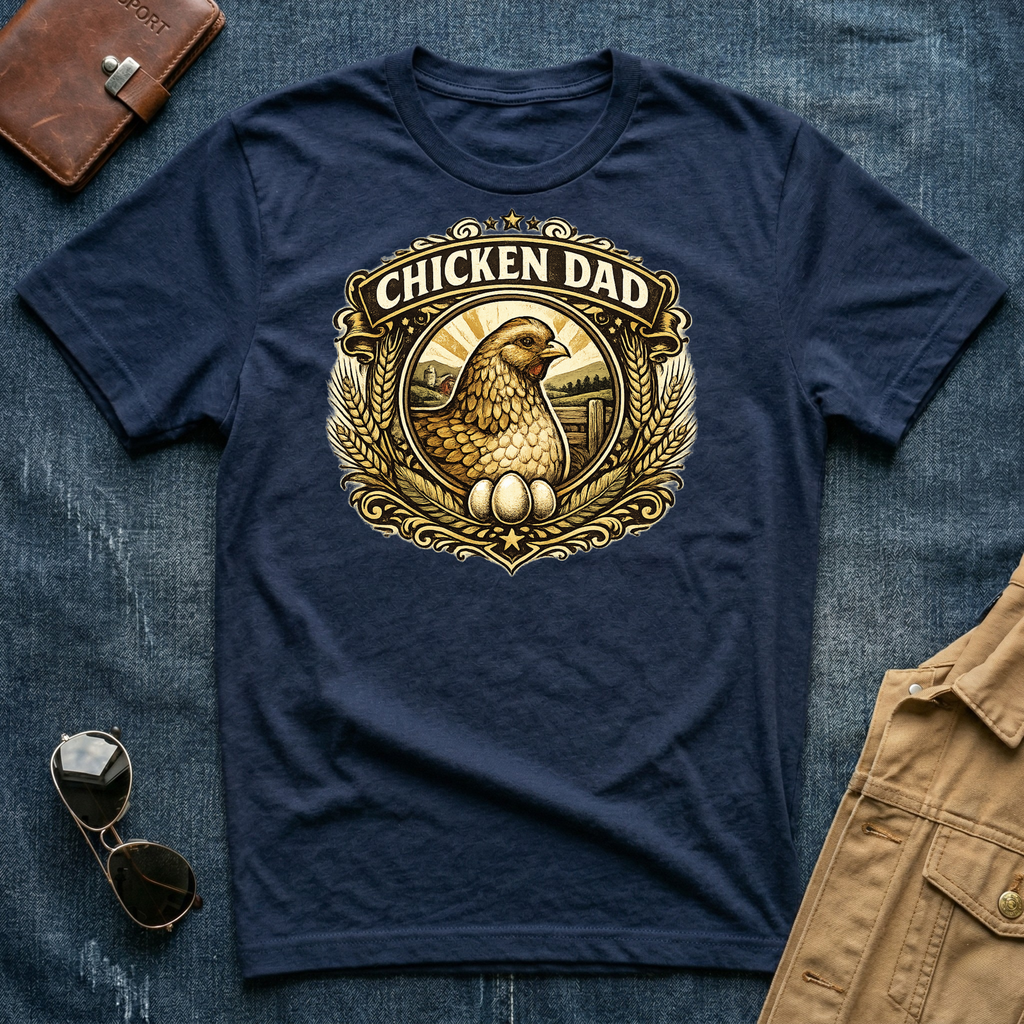 Chicken Dad Brown T-Shirt