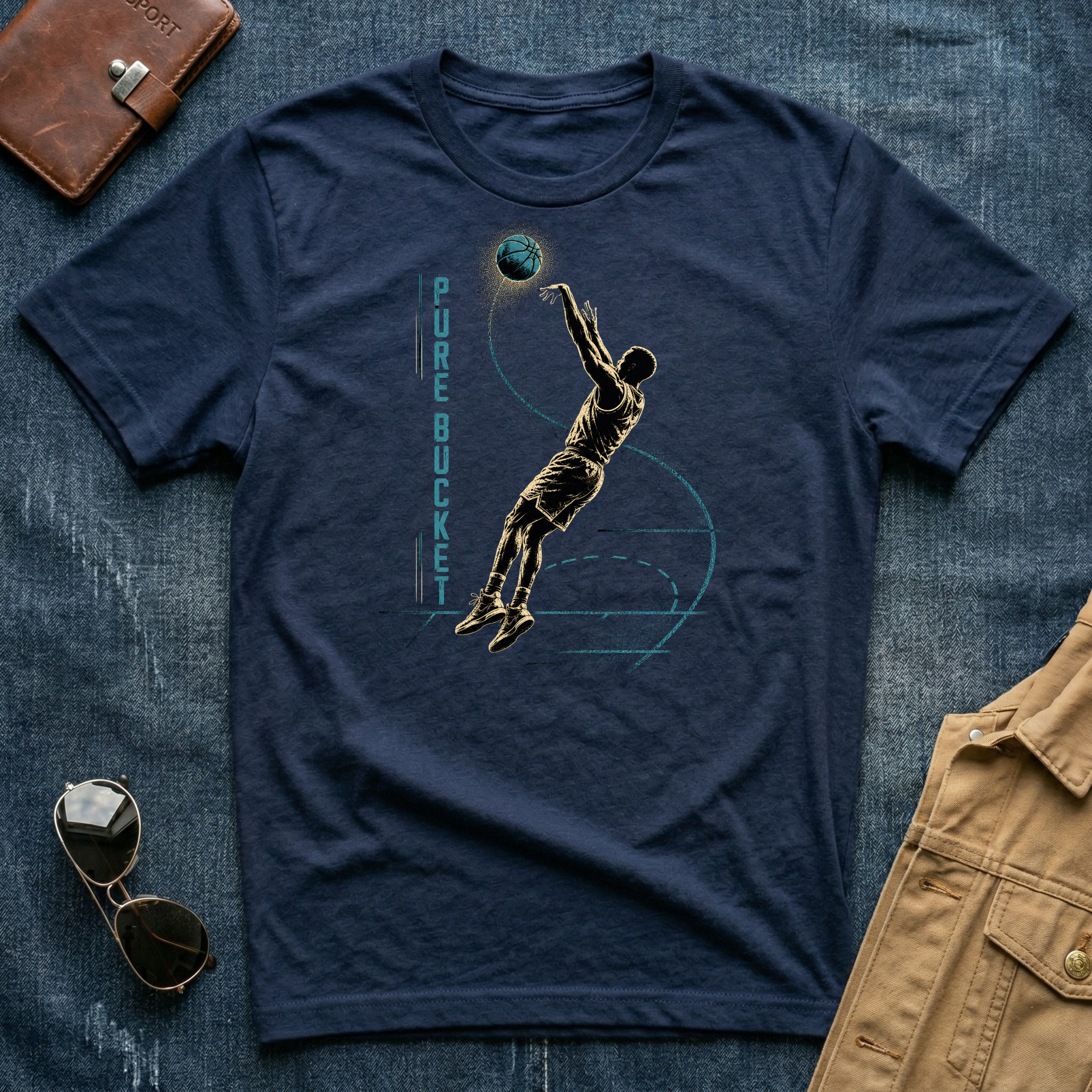 Pure Bucket Basketball T Shirt