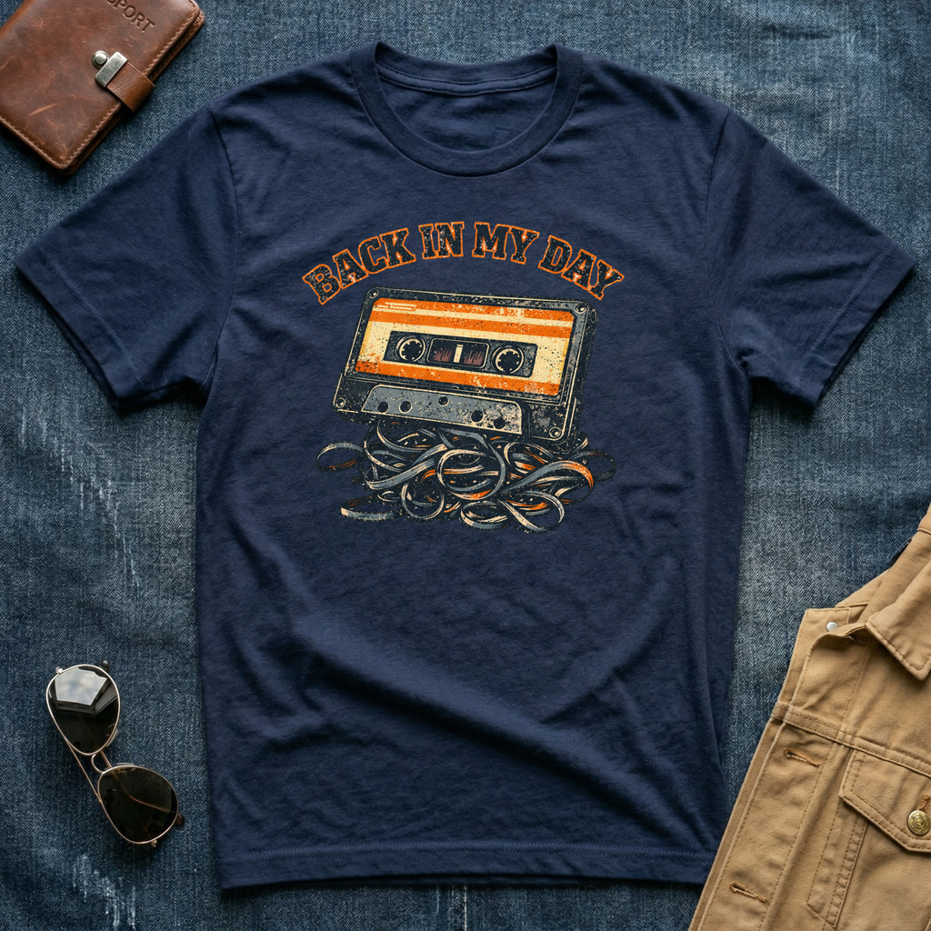 Back In My Day Cassette Tape T-Shirt
