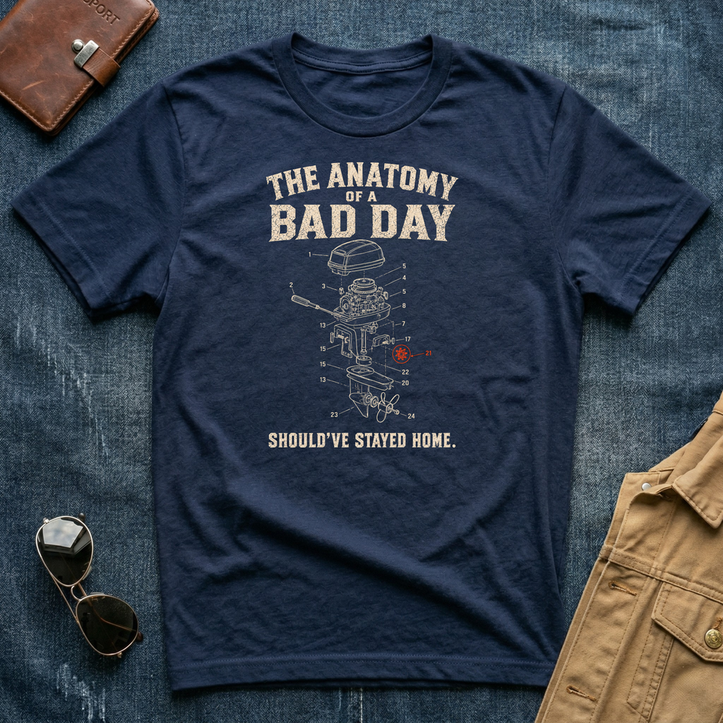 The Anatomy of a Bad Day Red Gear T‑Shirt
