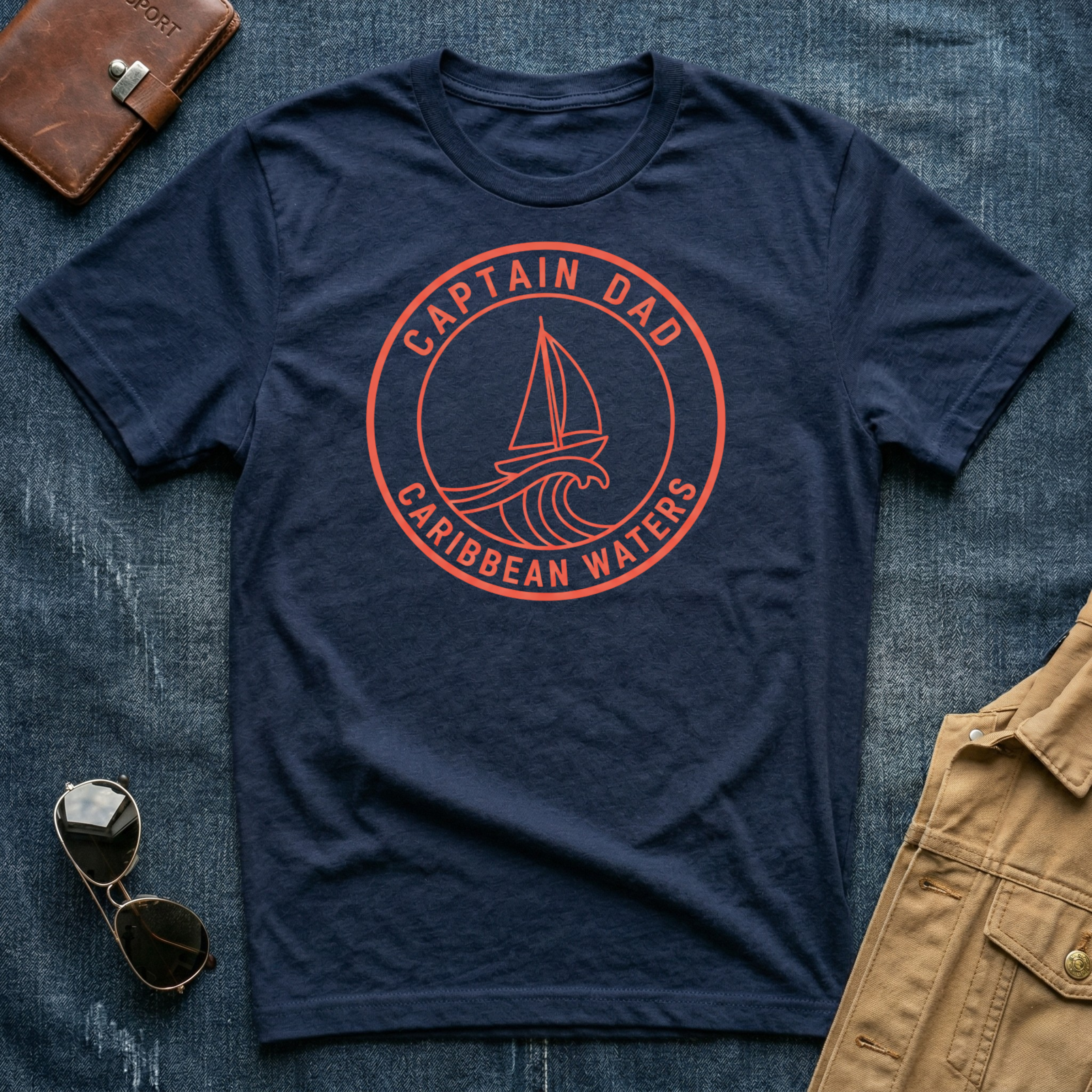Captain Dad Caribbean Waters T-Shirt
