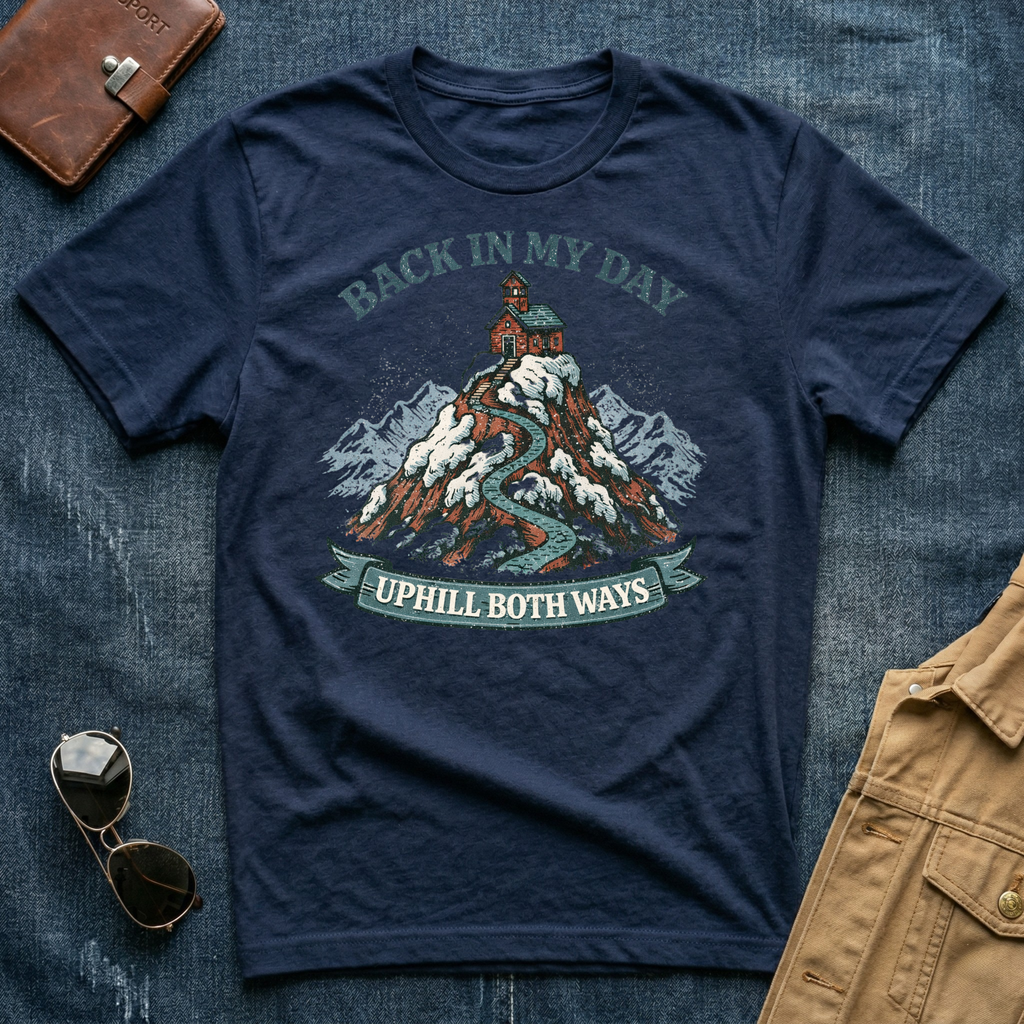 Back In My Day Uphill Both Ways T Shirt