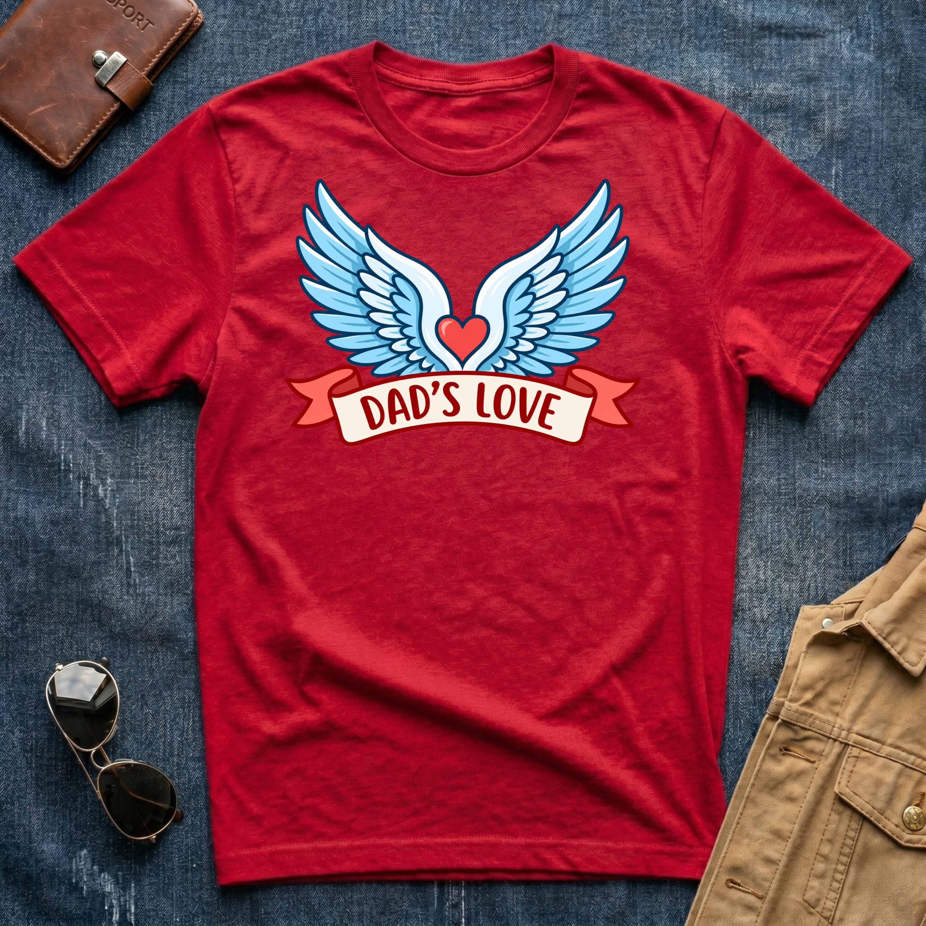 Dad’s Love Winged Heart T-Shirt