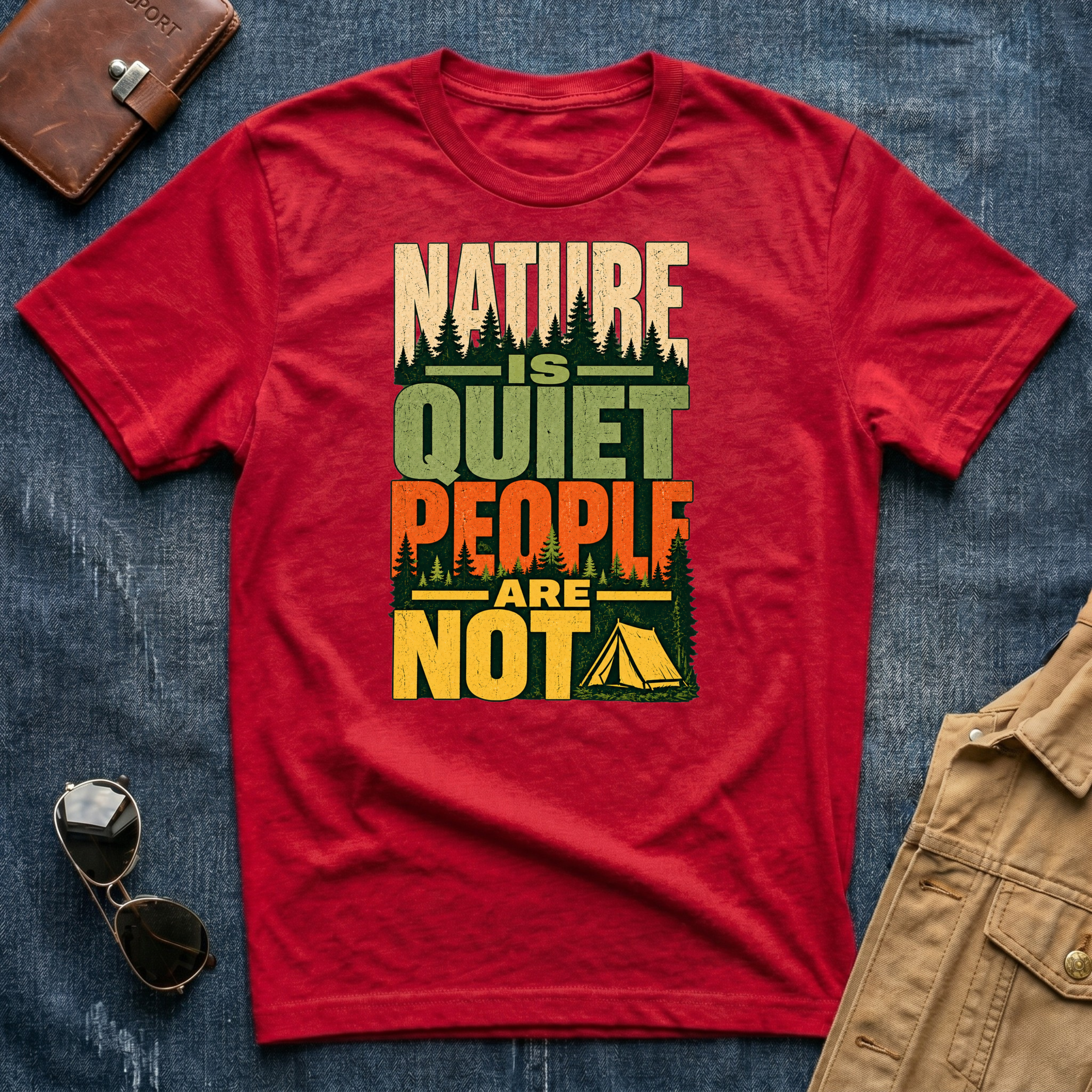 Nature Is Quiet People Are Not T Shirt