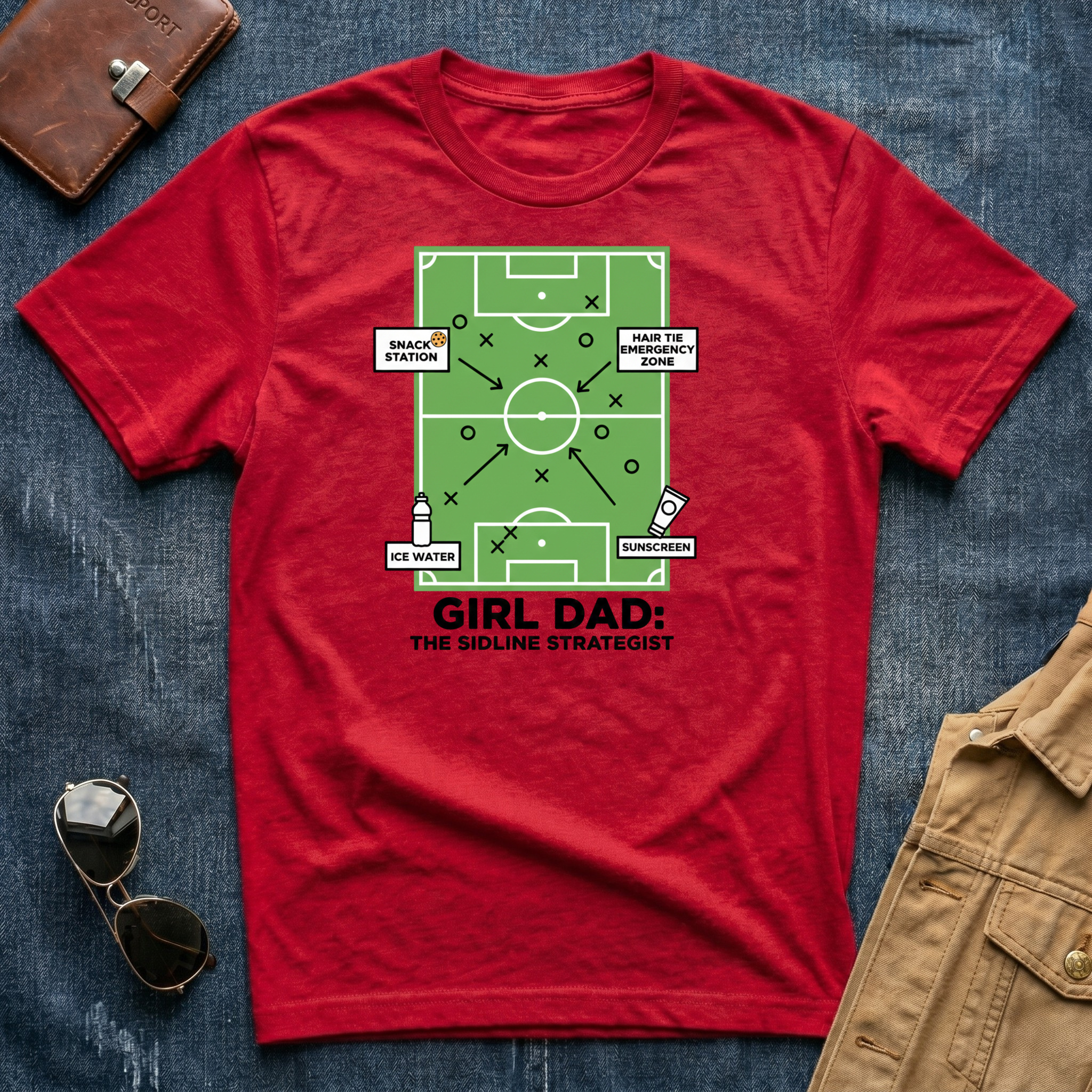 Girl Dad The Sideline Strategist T Shirt