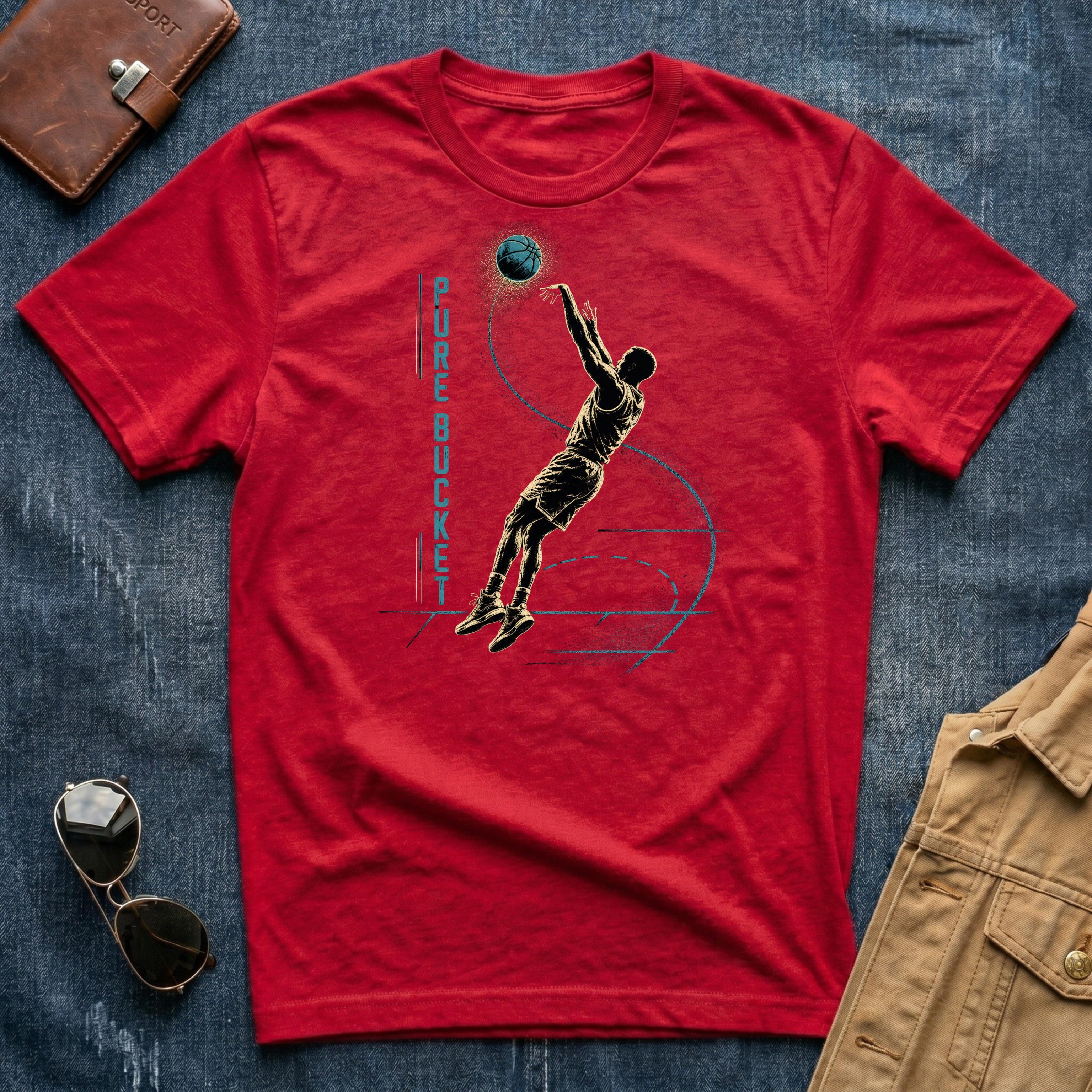Pure Bucket Basketball T Shirt