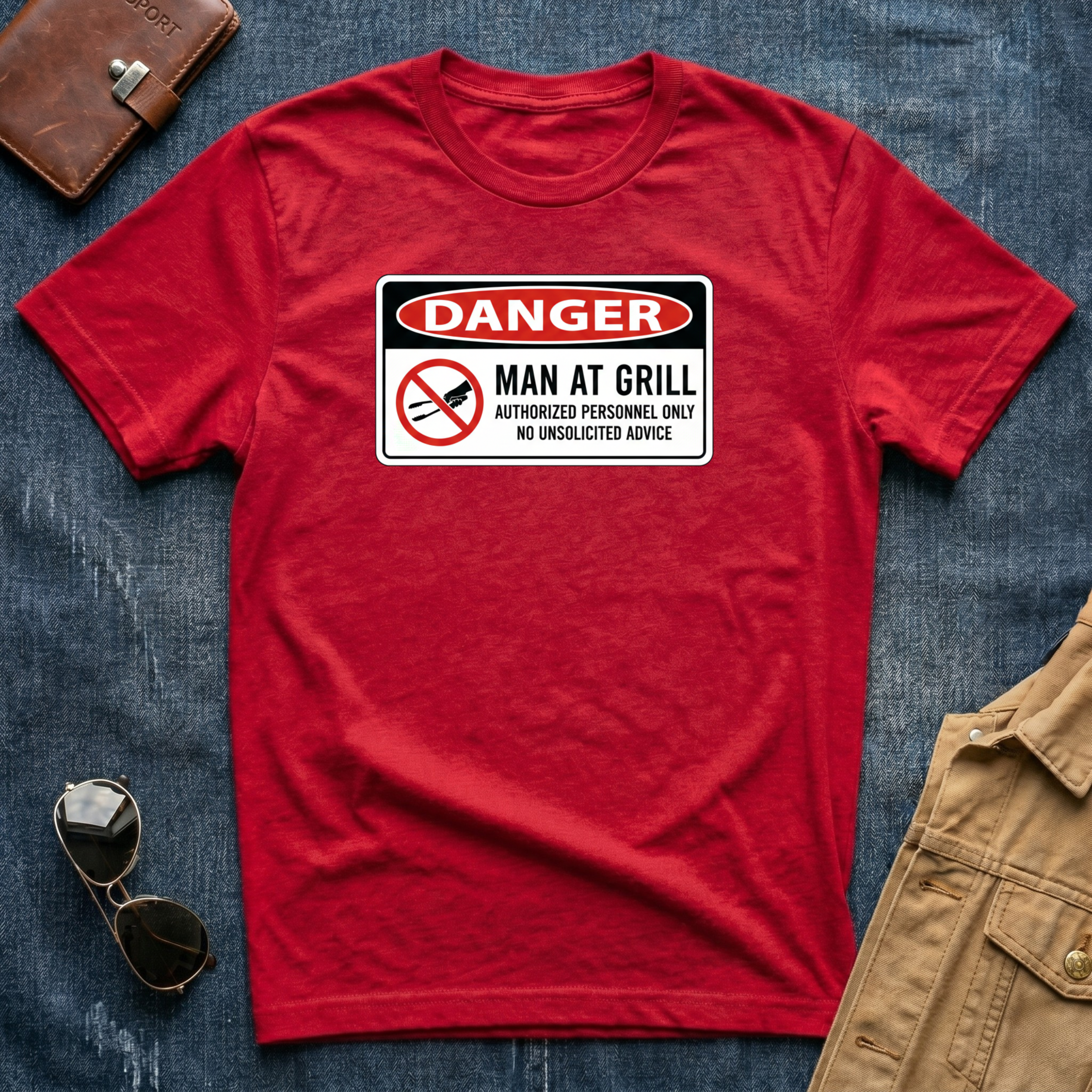 Danger Man at Grill T-Shirt