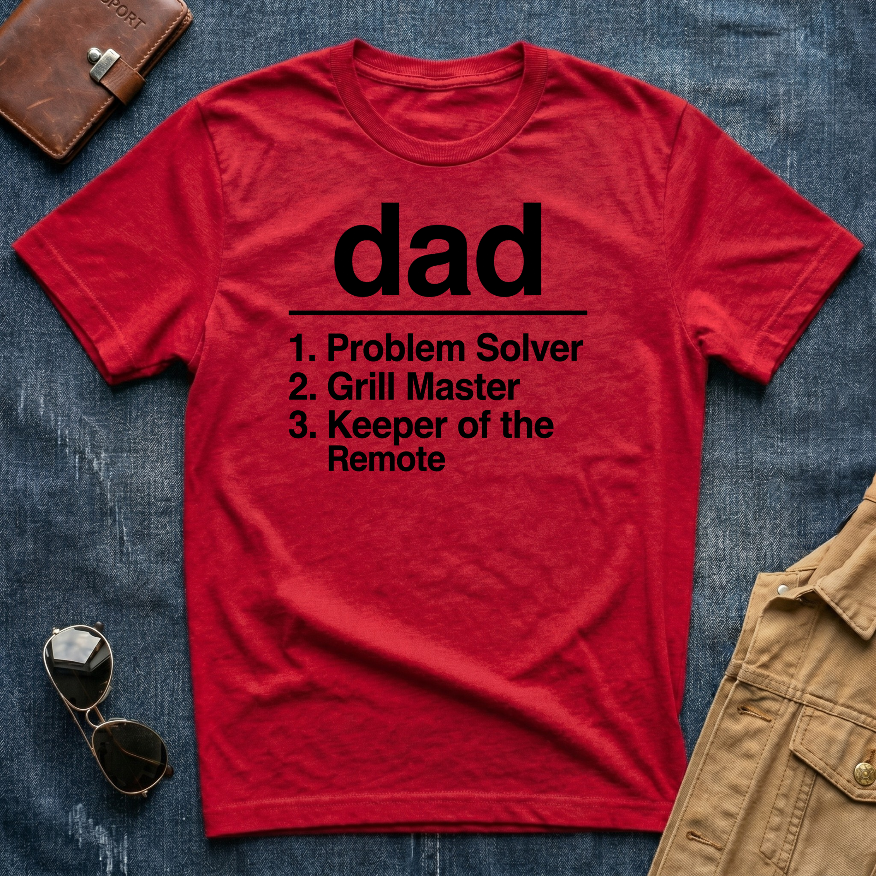 Dad Problem Solver Grill Master Keeper of the Remote T Shirt