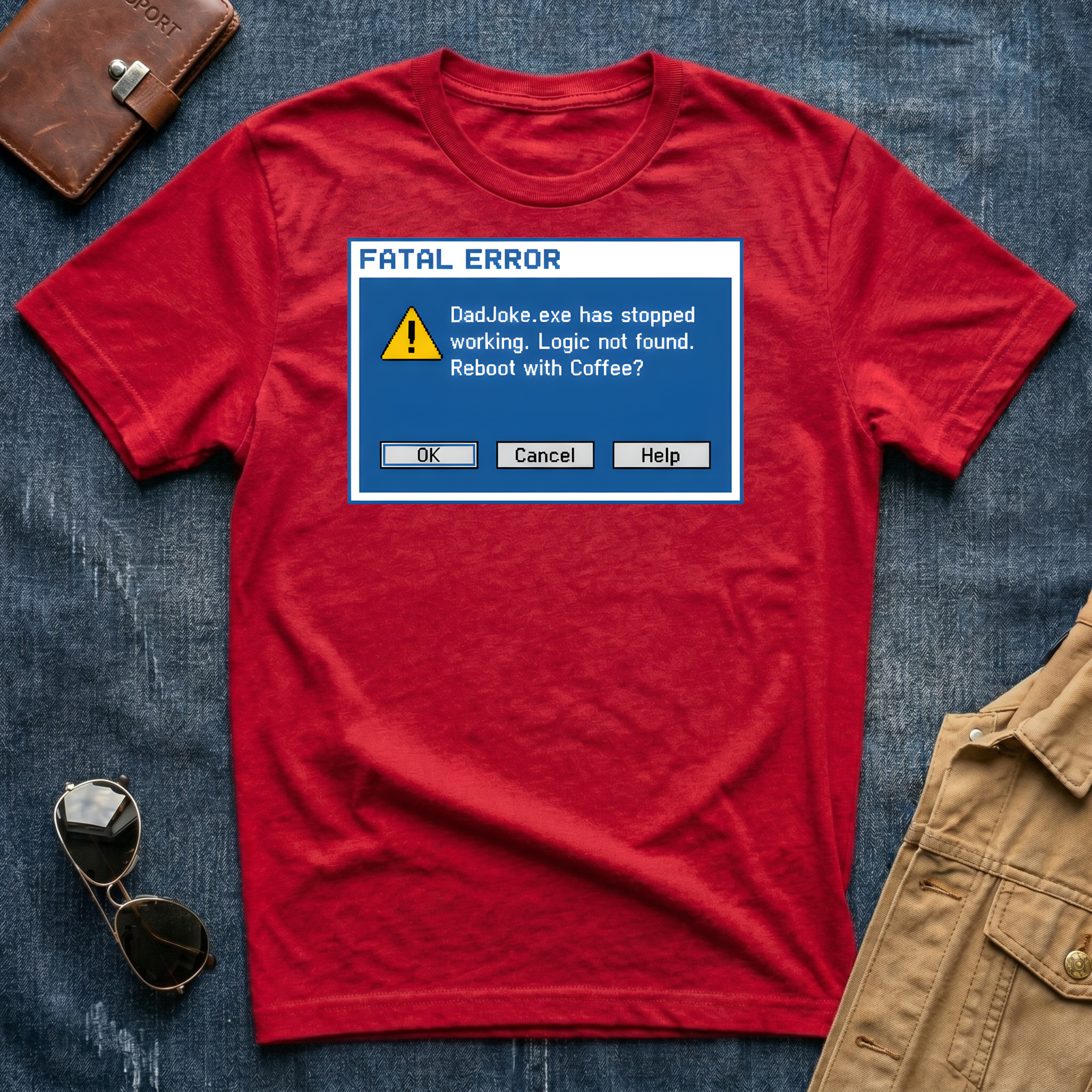 Fatal Error Dad.exe Has Stopped Working T Shirt