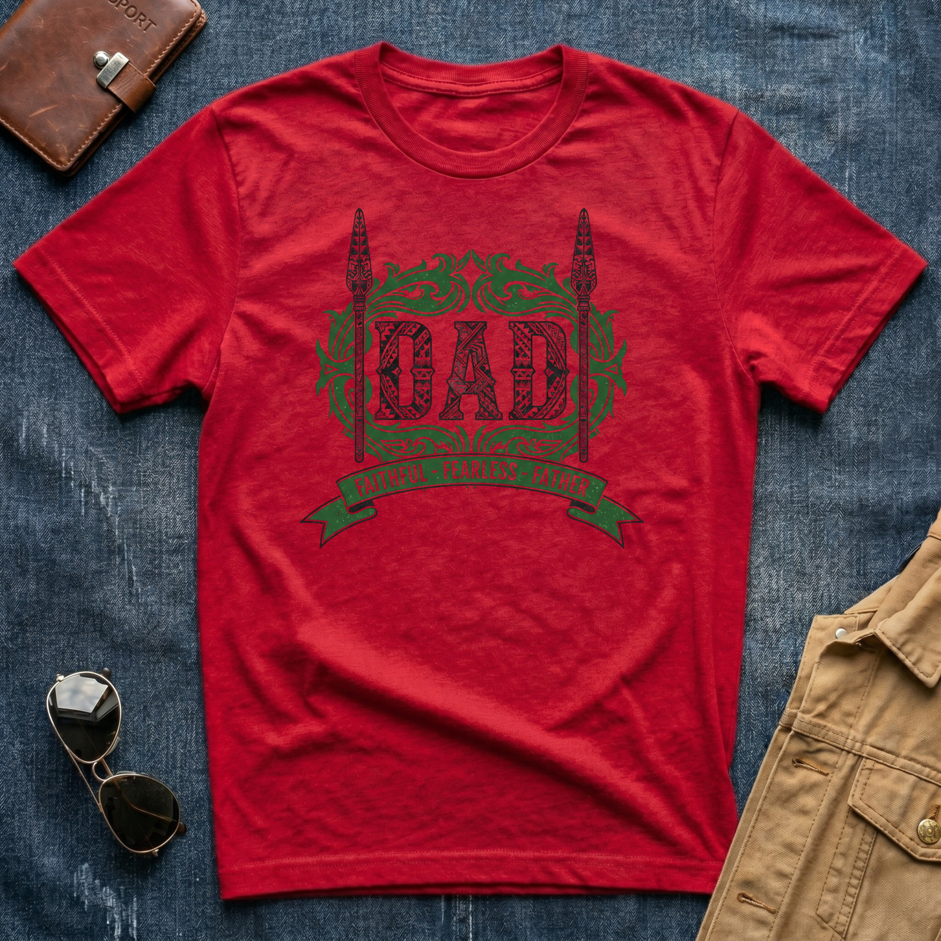 Dad  Faithful Fearless Father T Shirt