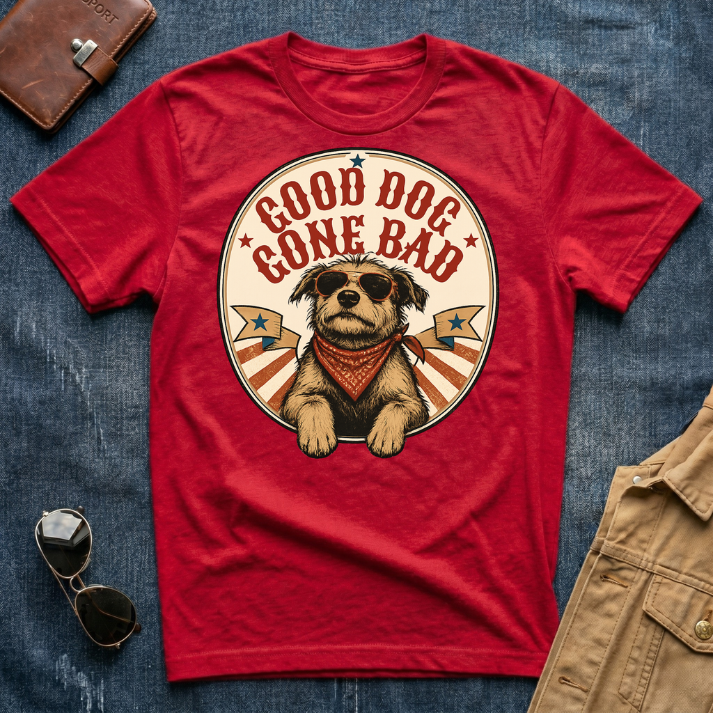 Good Dog Gone Bad Sherman T‑Shirt