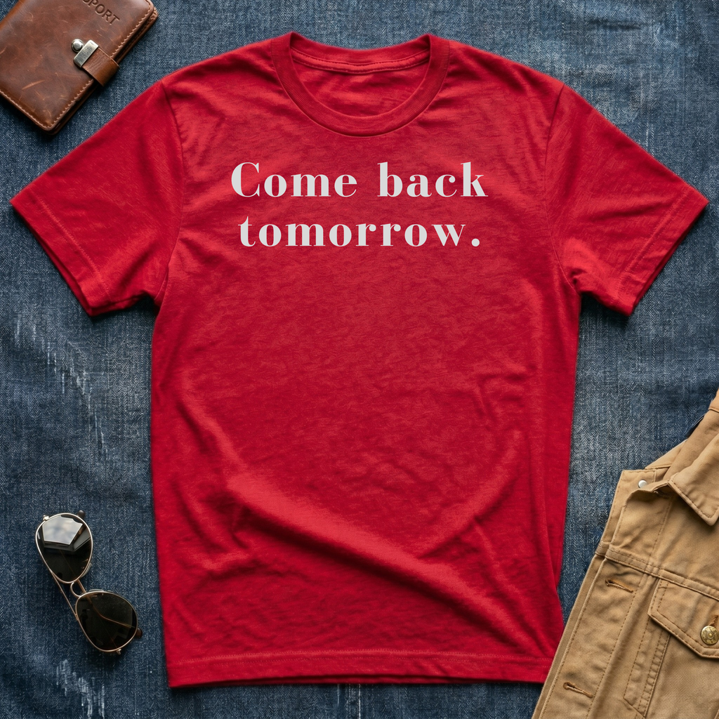 Come back tomorrow T Shirt