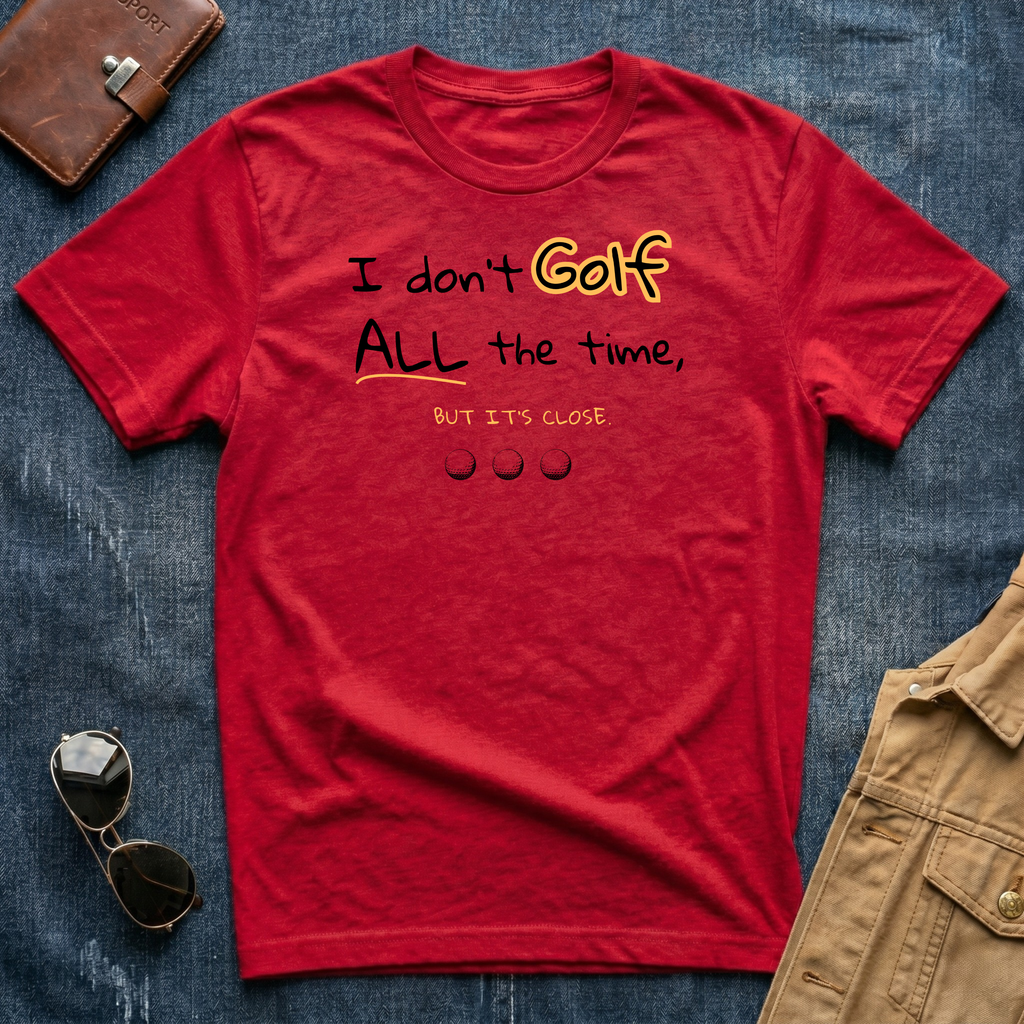 I don't Golf ALL the time But it's close T Shirt