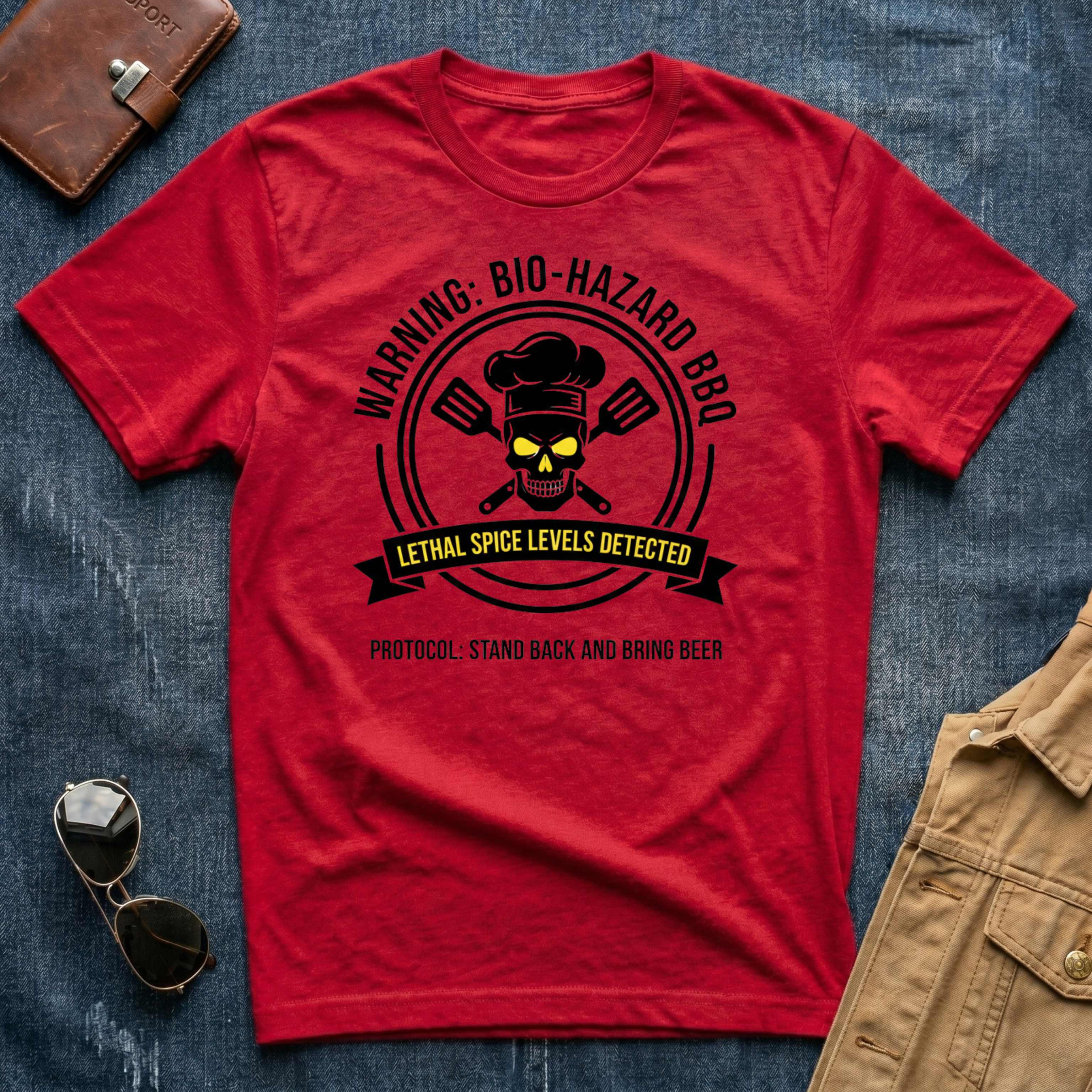 Warning Bio-Hazard BBQ t shirt