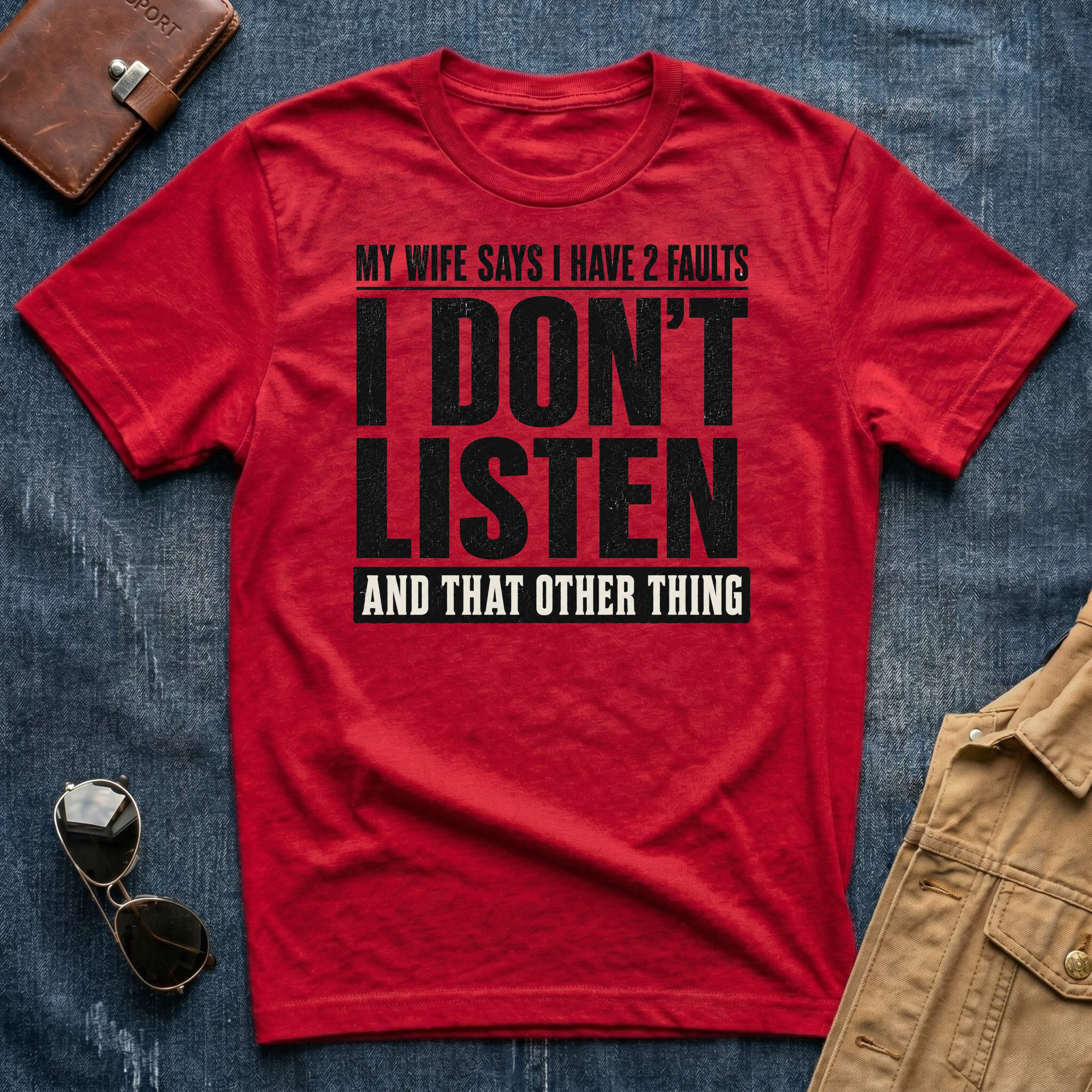 My Wife Says I Have 2 Faults T Shirt