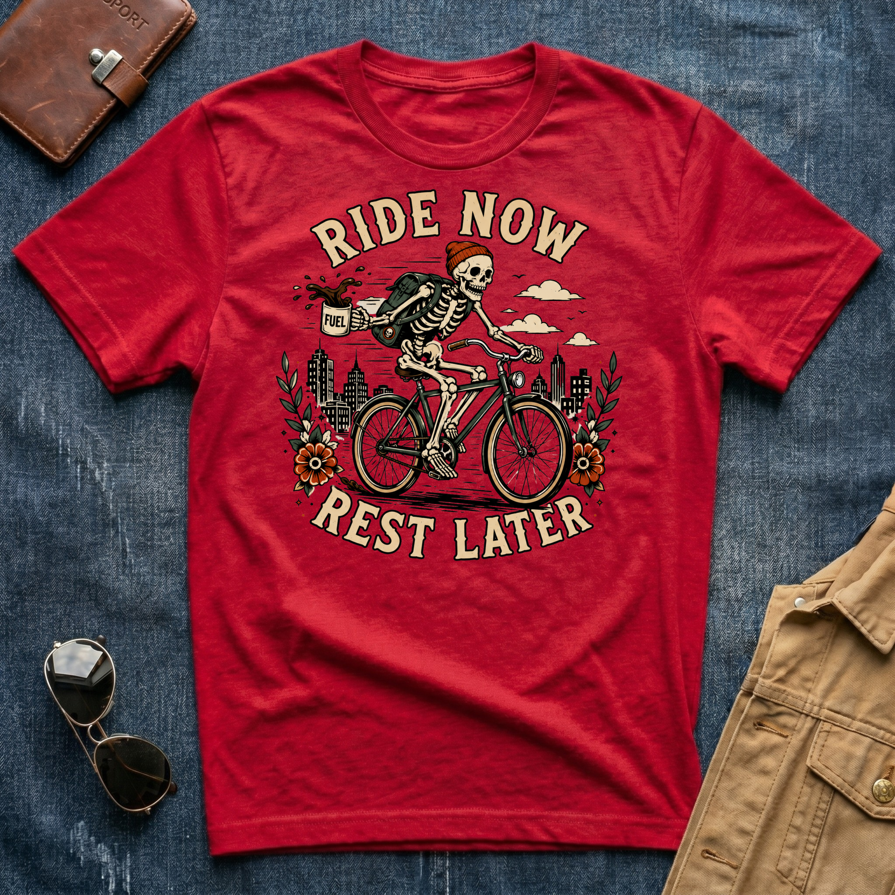 Ride Now Rest Later Bicycle T‑Shirt