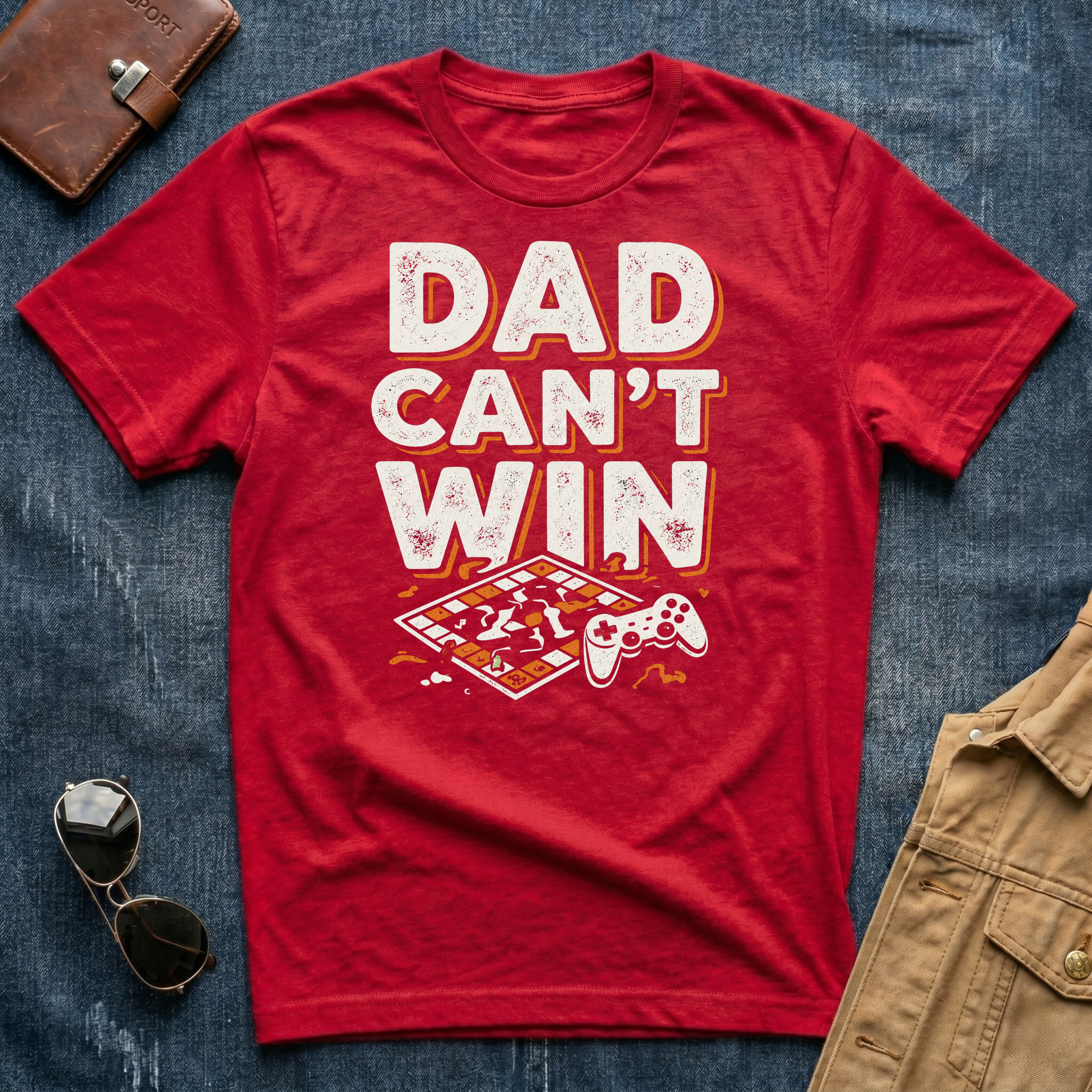 Dad Can't Win Game Board T Shirt