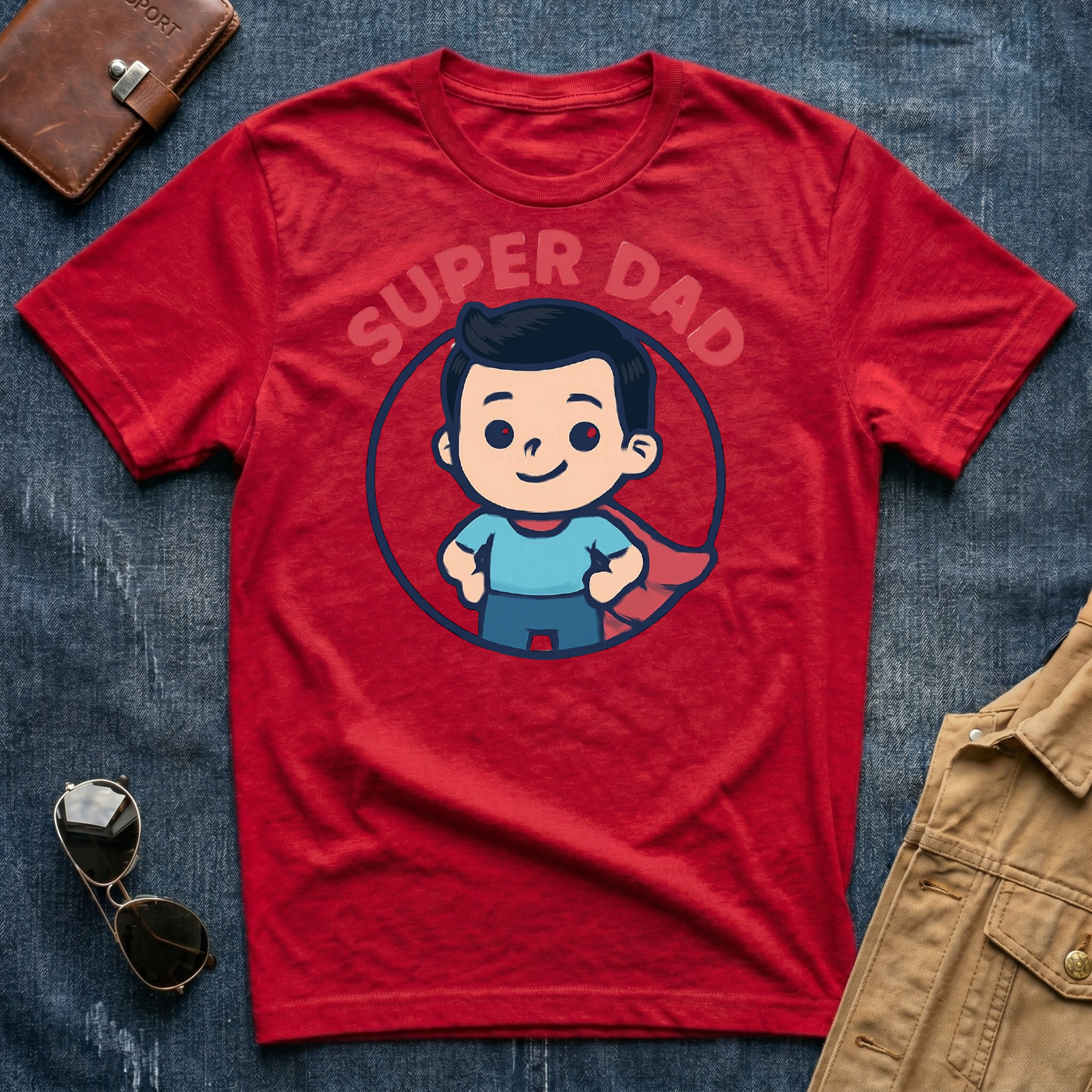 Anime Super Dad Black T-Shirt