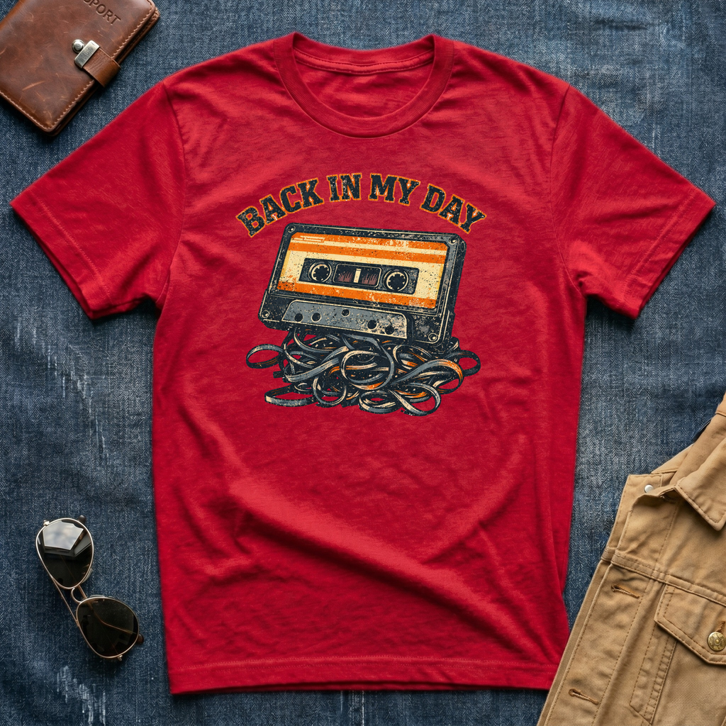 Back In My Day Cassette Tape T-Shirt