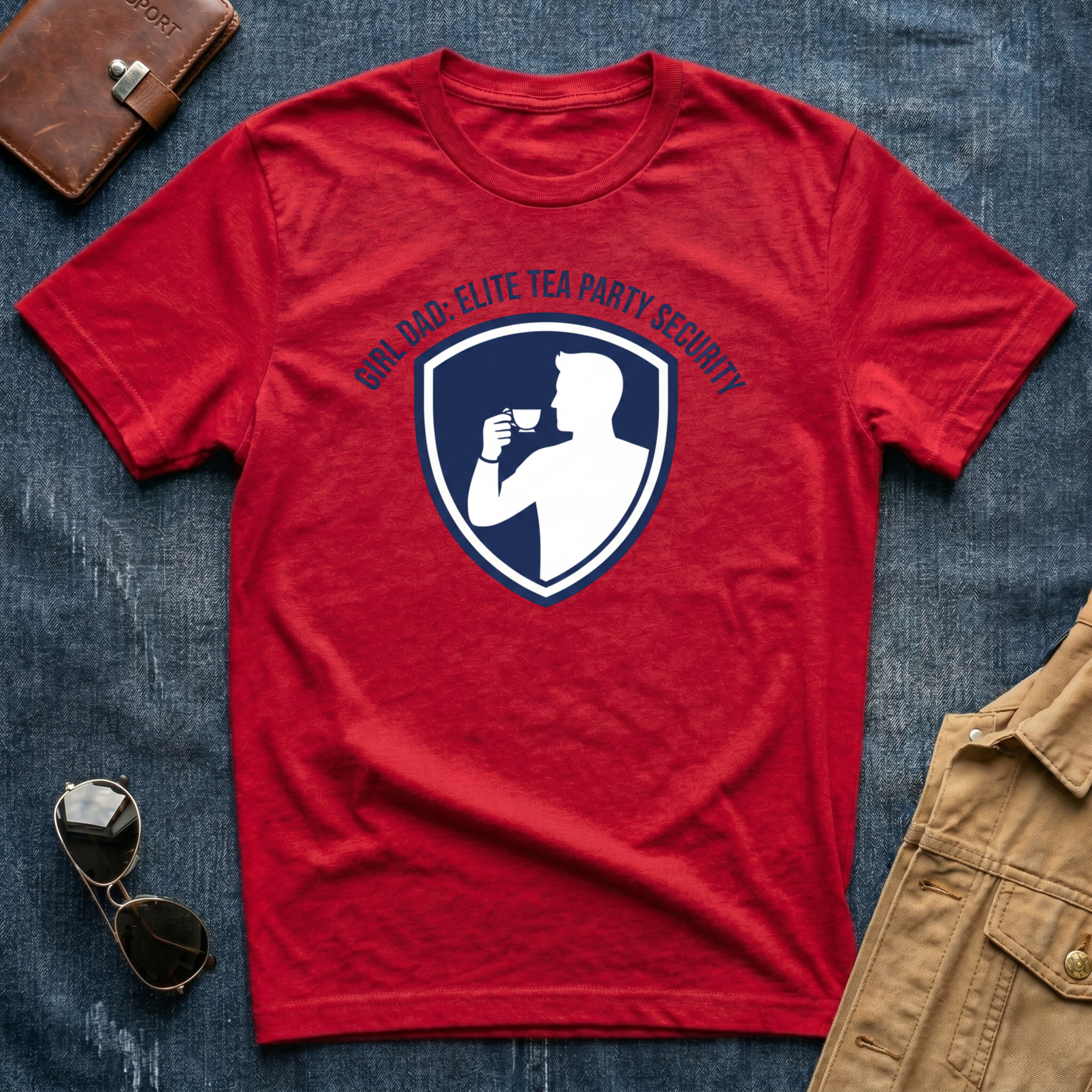 Girl Dad Elite Tea Party Security T-Shirt