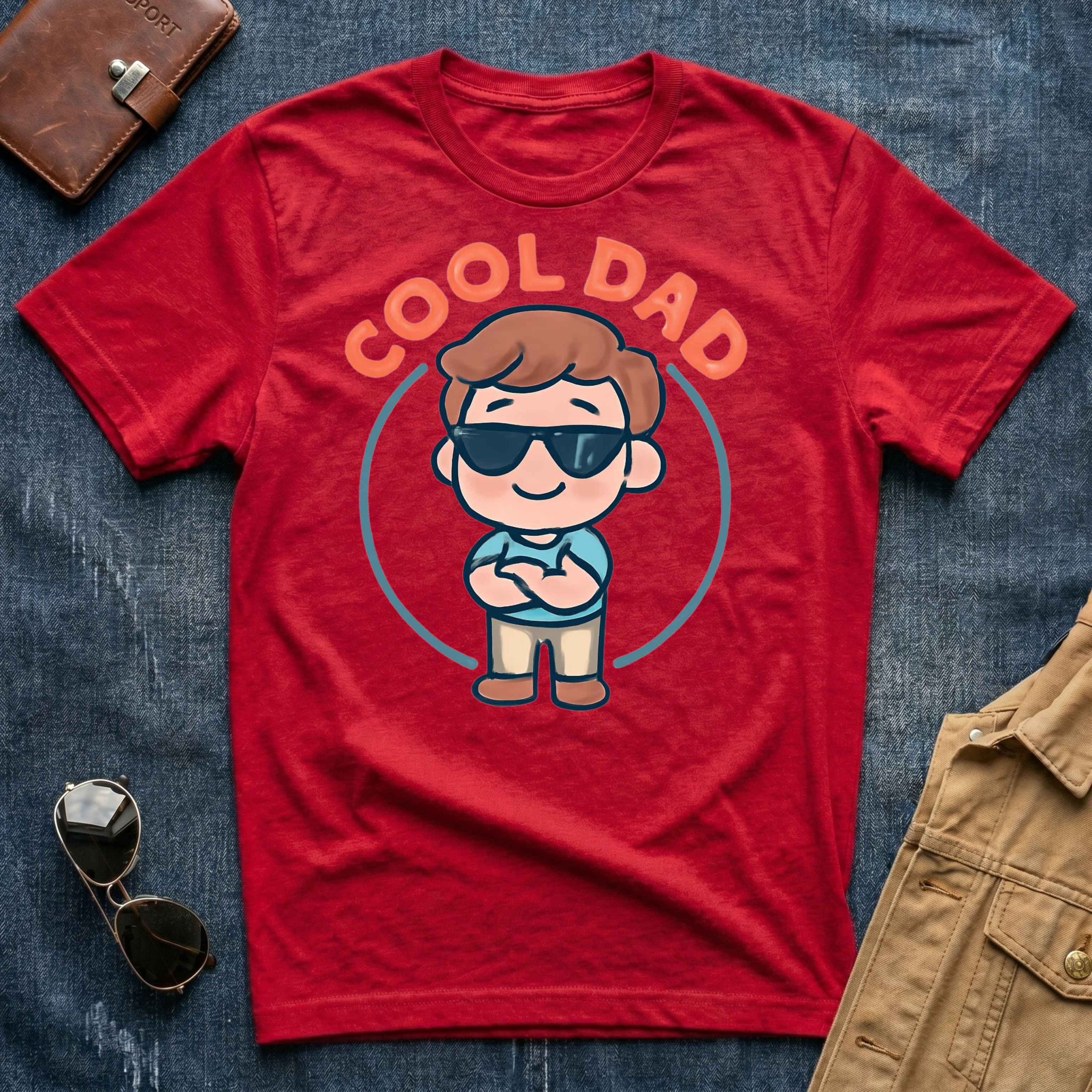 Anime Cool Dad Brown T-Shirt