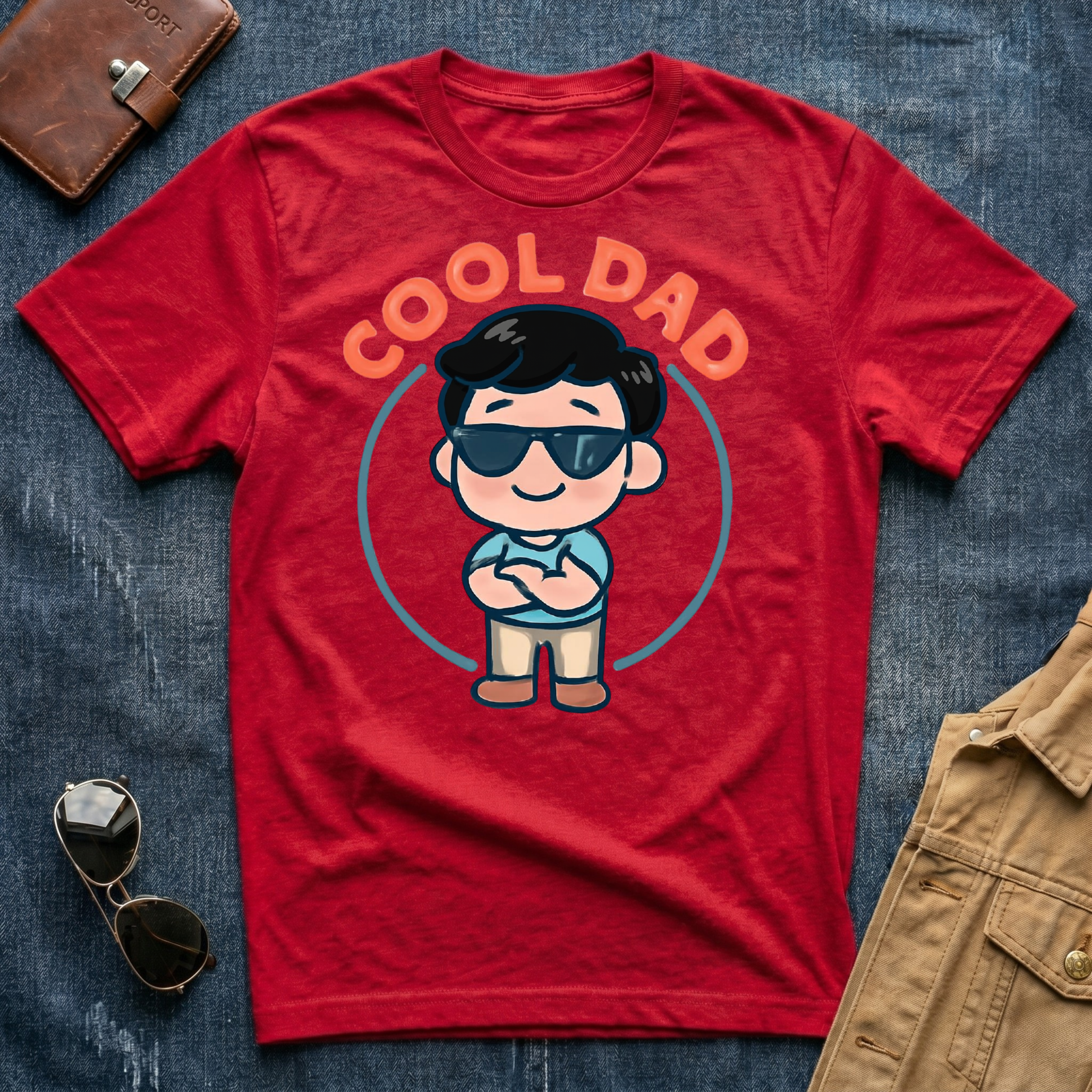 Anime Cool Dad Black T-Shirt