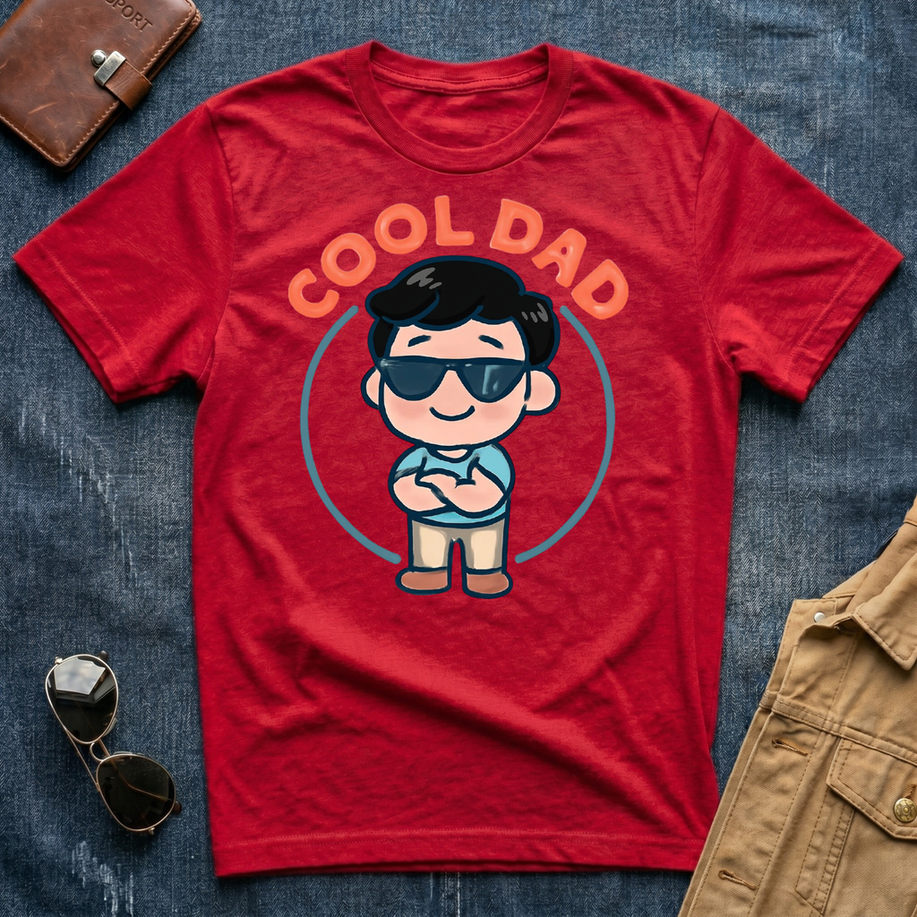 Anime Cool Dad Black T-Shirt
