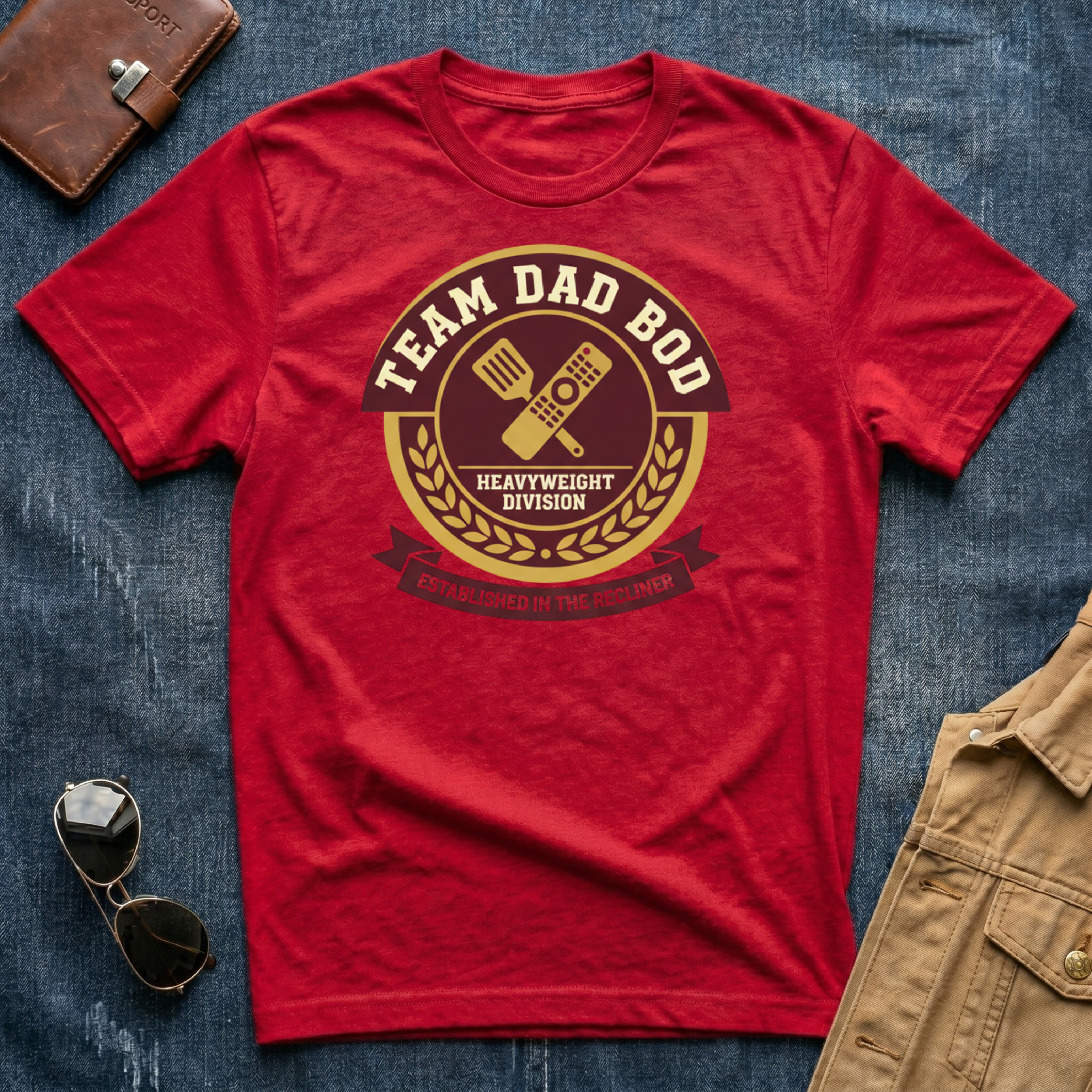 Team Dad Bod Heavy Weight Division T Shirt
