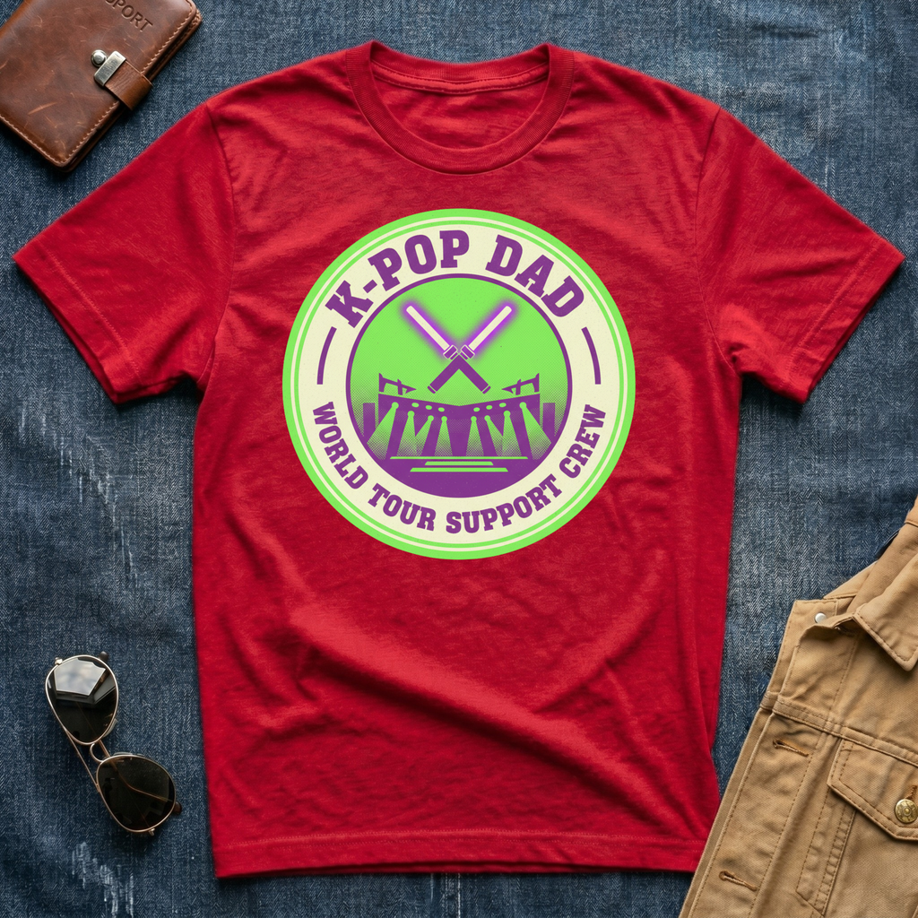 K-Pop Dad  World Tour Support Crew T Shirt