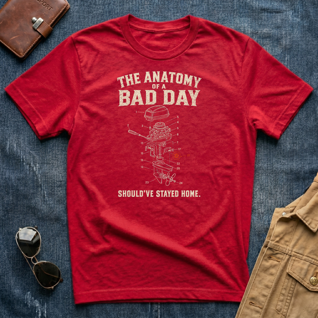 The Anatomy of a Bad Day Red Gear T‑Shirt