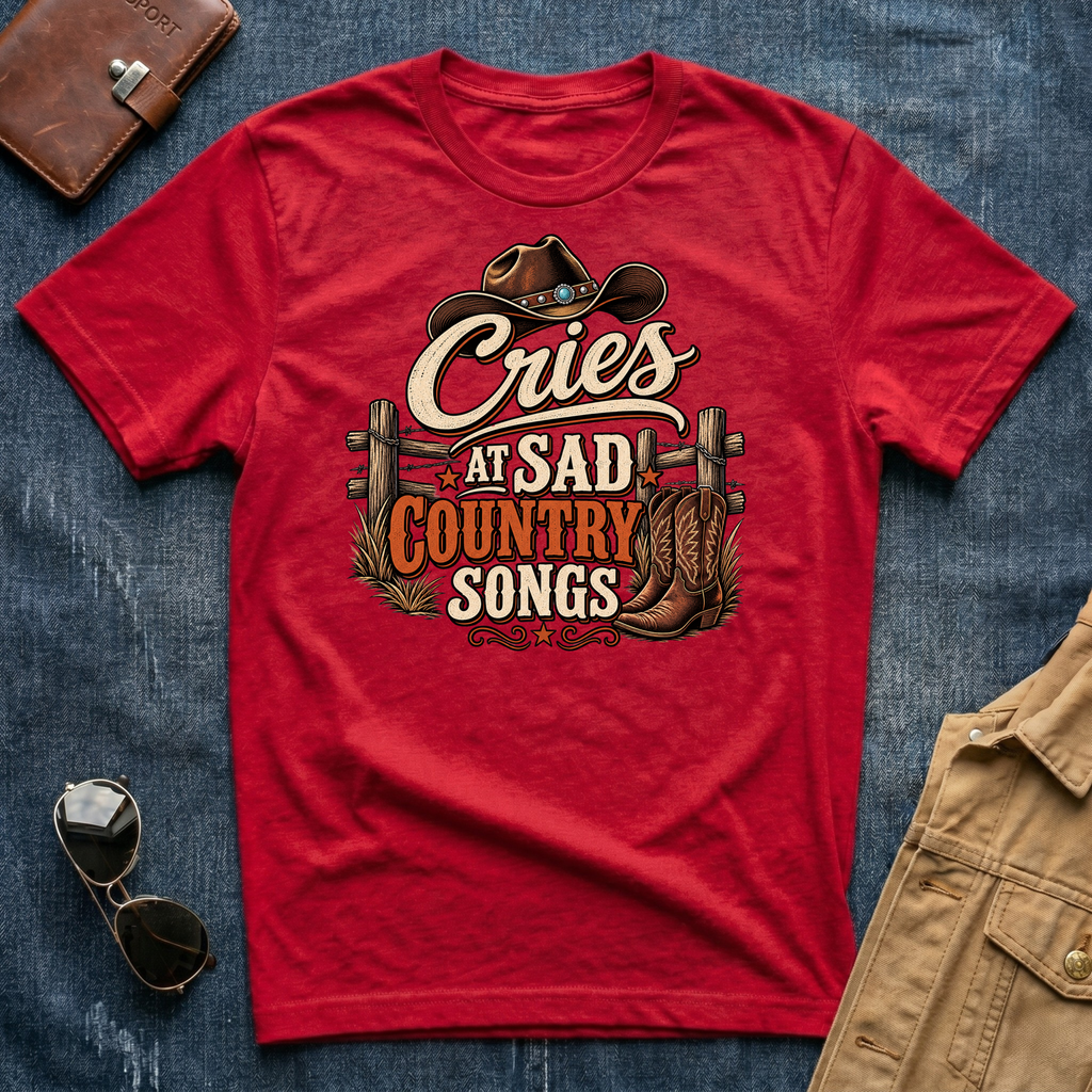 Cries at Sad Country Songs T Shirt
