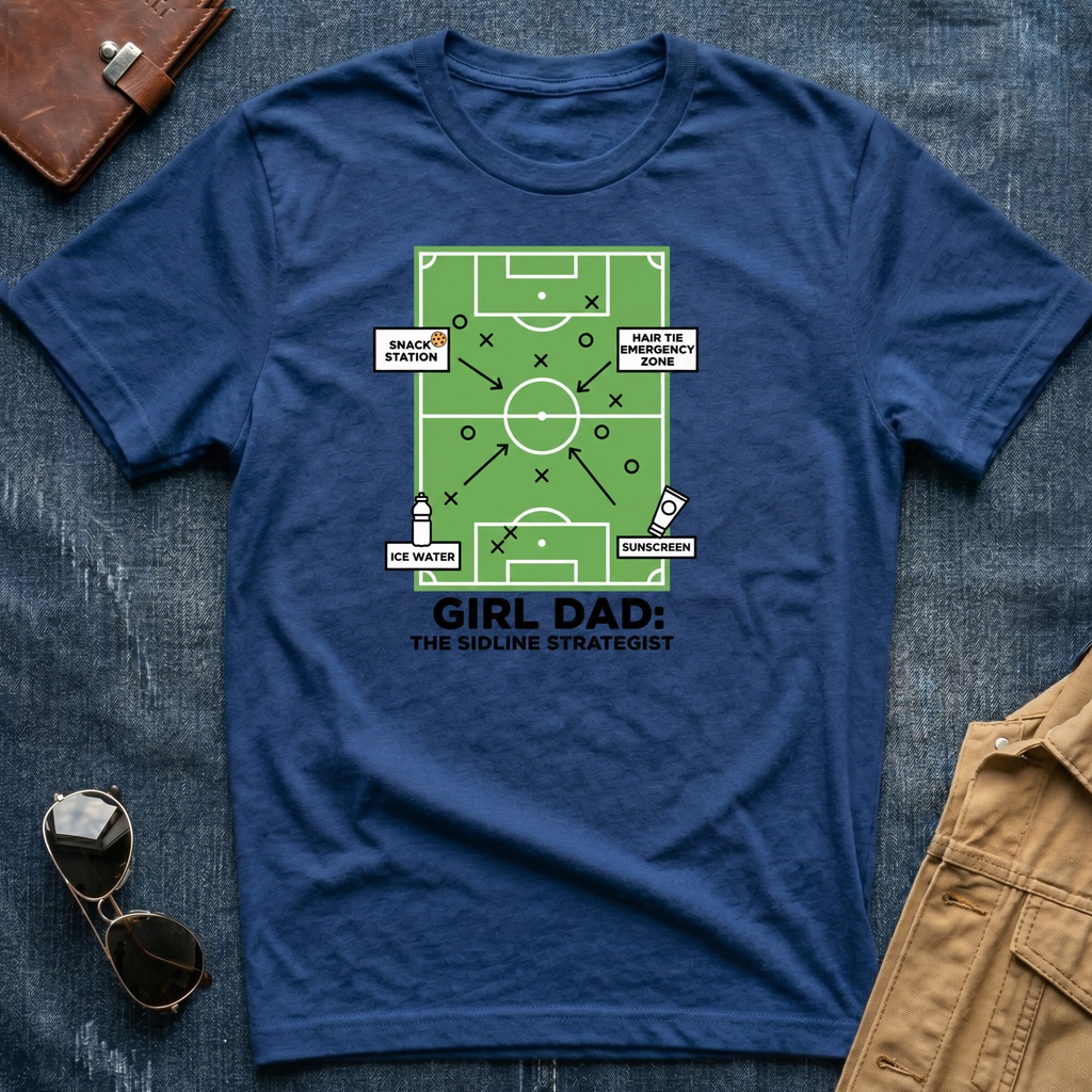 Girl Dad The Sideline Strategist T Shirt