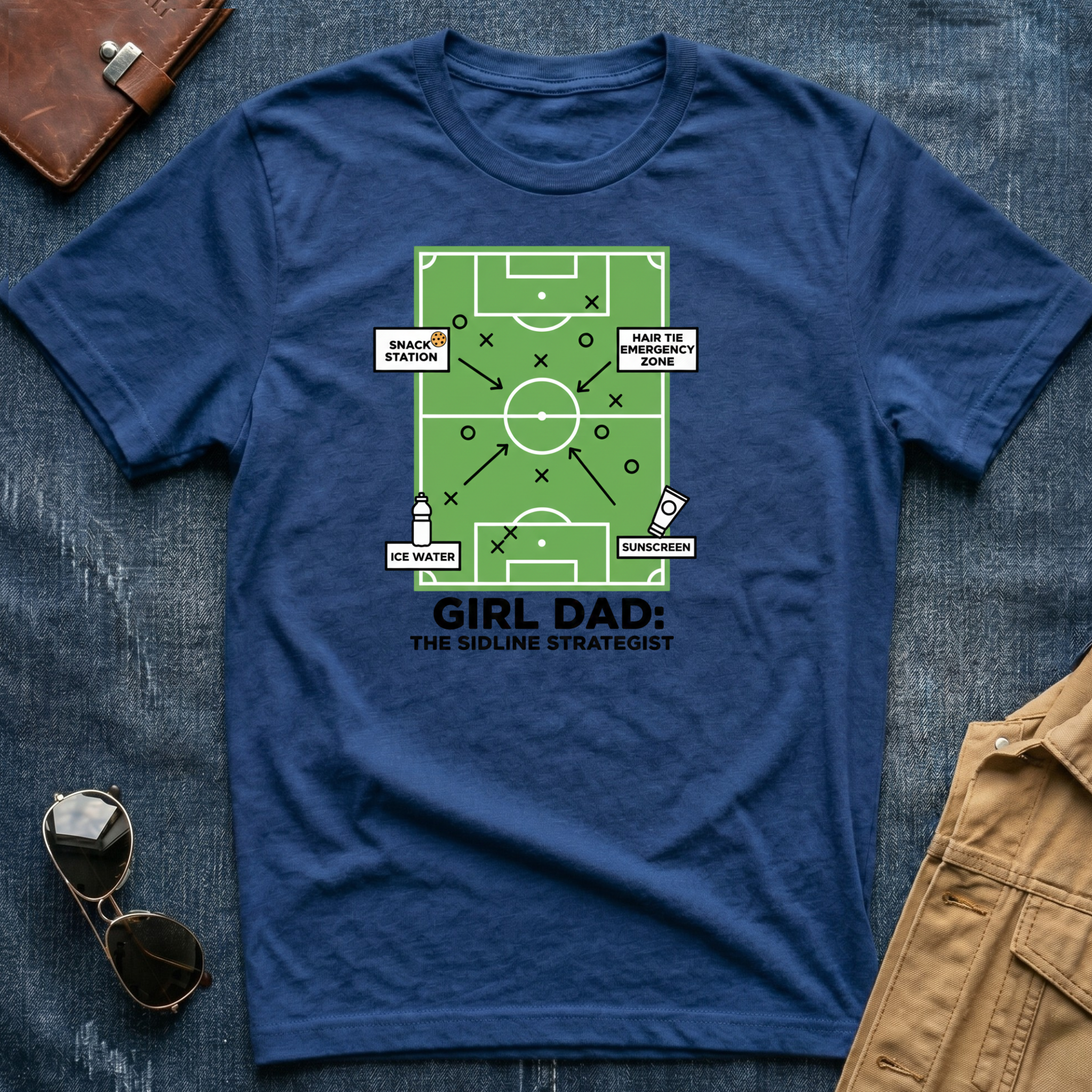 Girl Dad The Sideline Strategist T Shirt