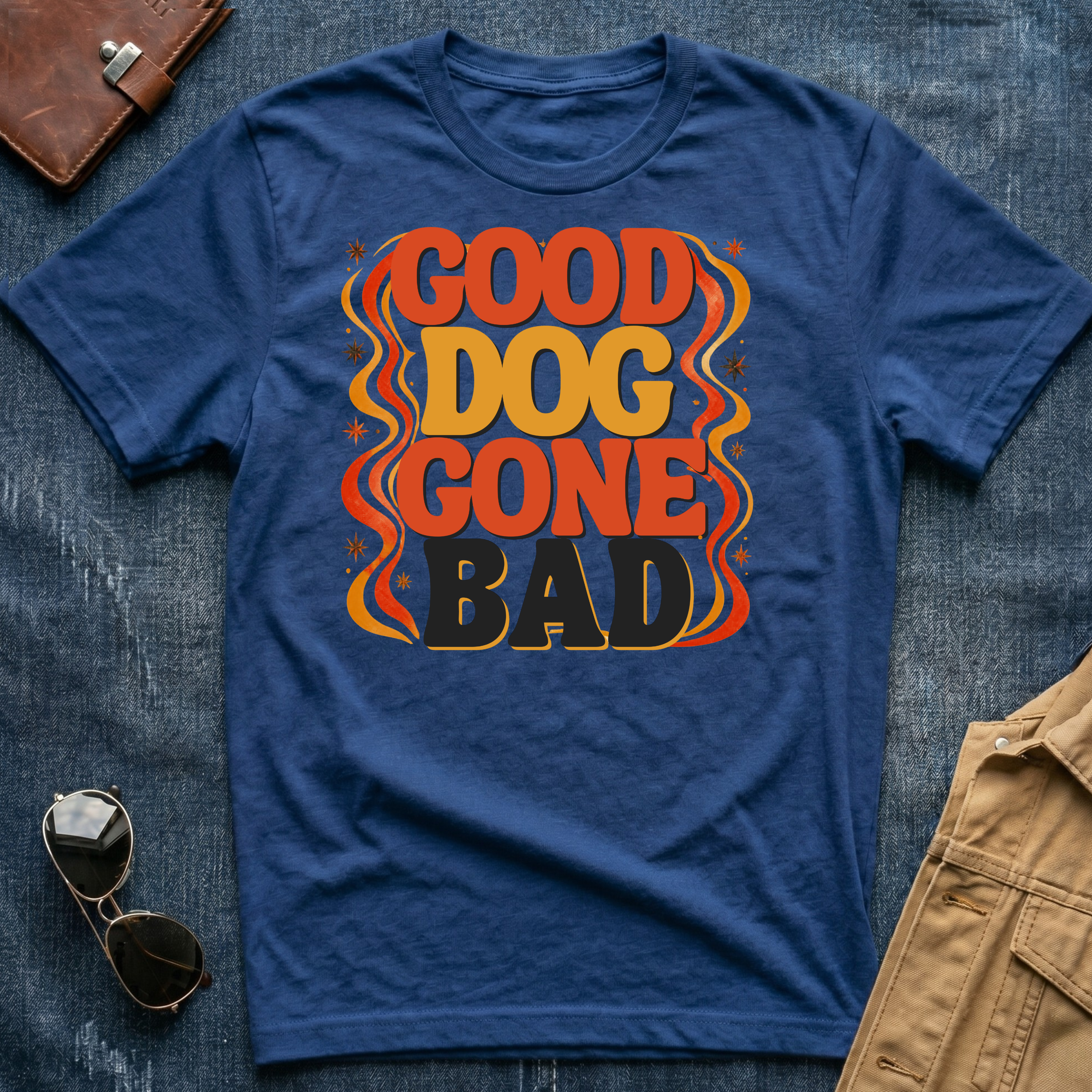 Good Dog Gone Bad Print T-Shirt