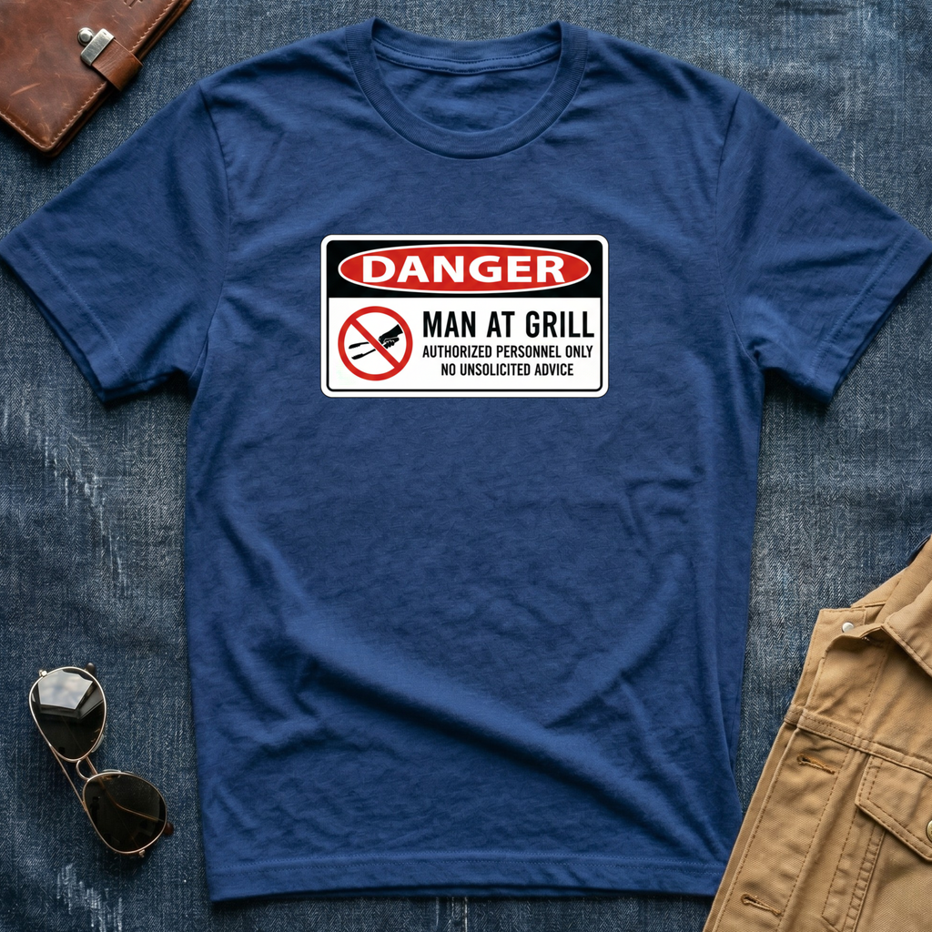Danger Man at Grill T-Shirt