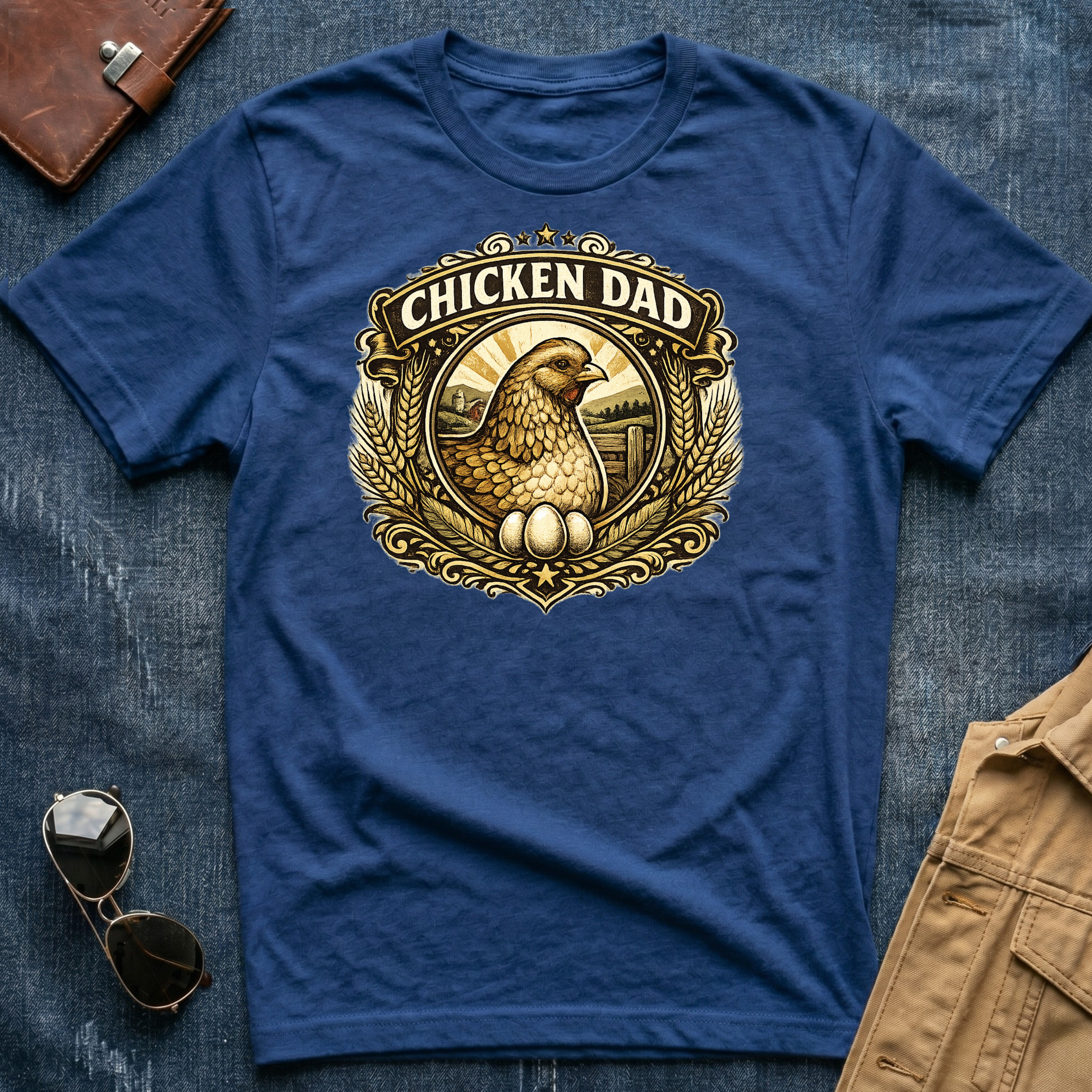 Chicken Dad Brown T-Shirt
