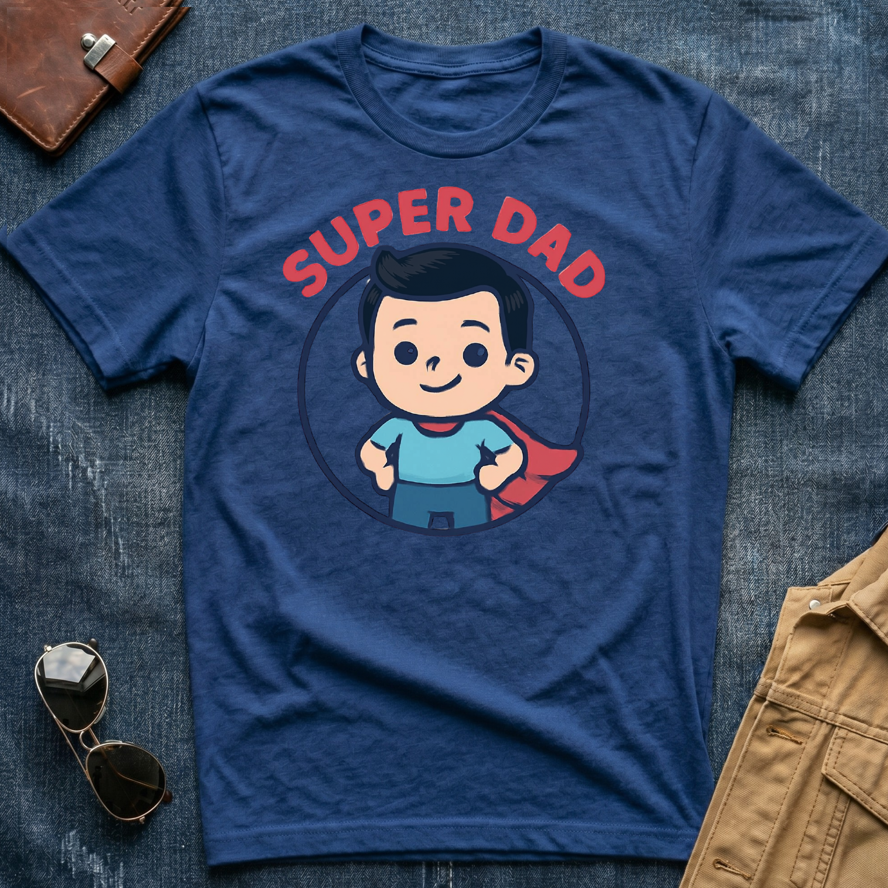 Anime Super Dad Black T-Shirt