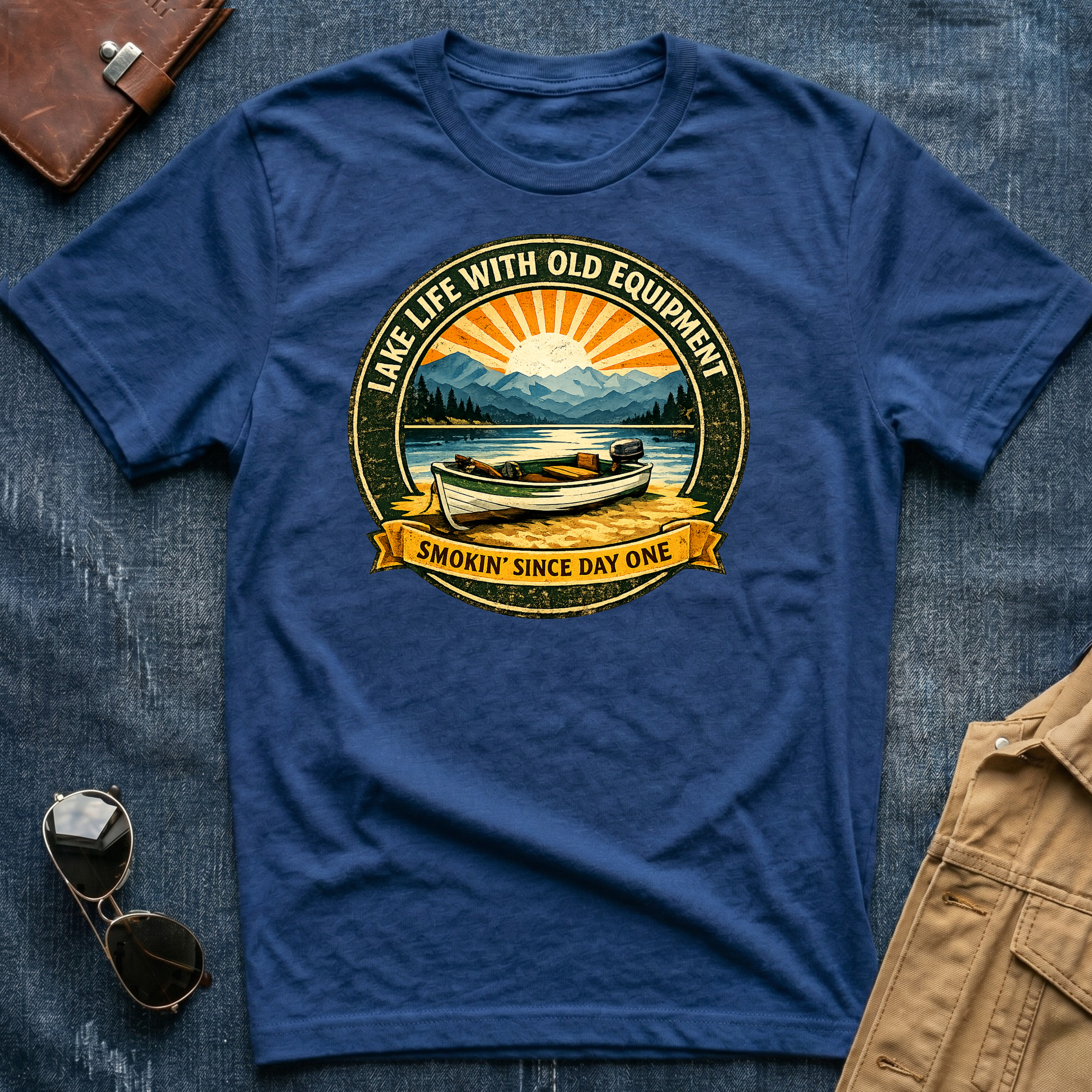 Lake Life With Old Equipment T-Shirt